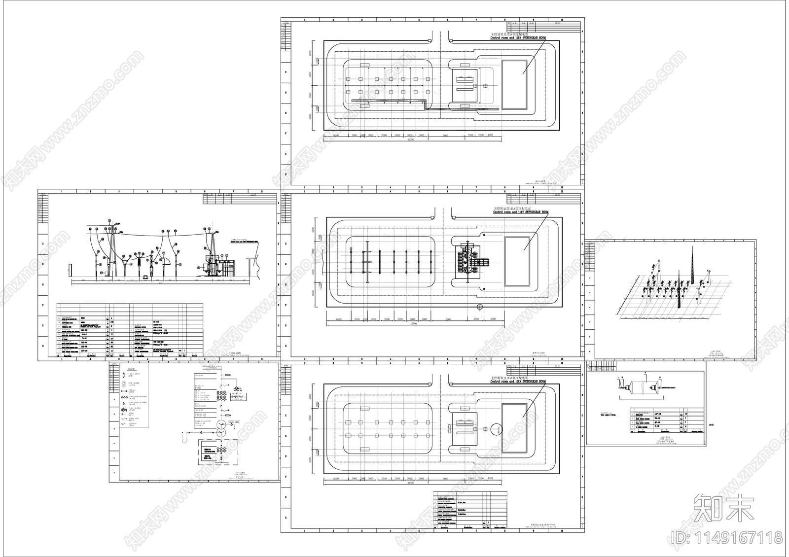 132kV变电站主接线图cad施工图下载【ID:1149167118】