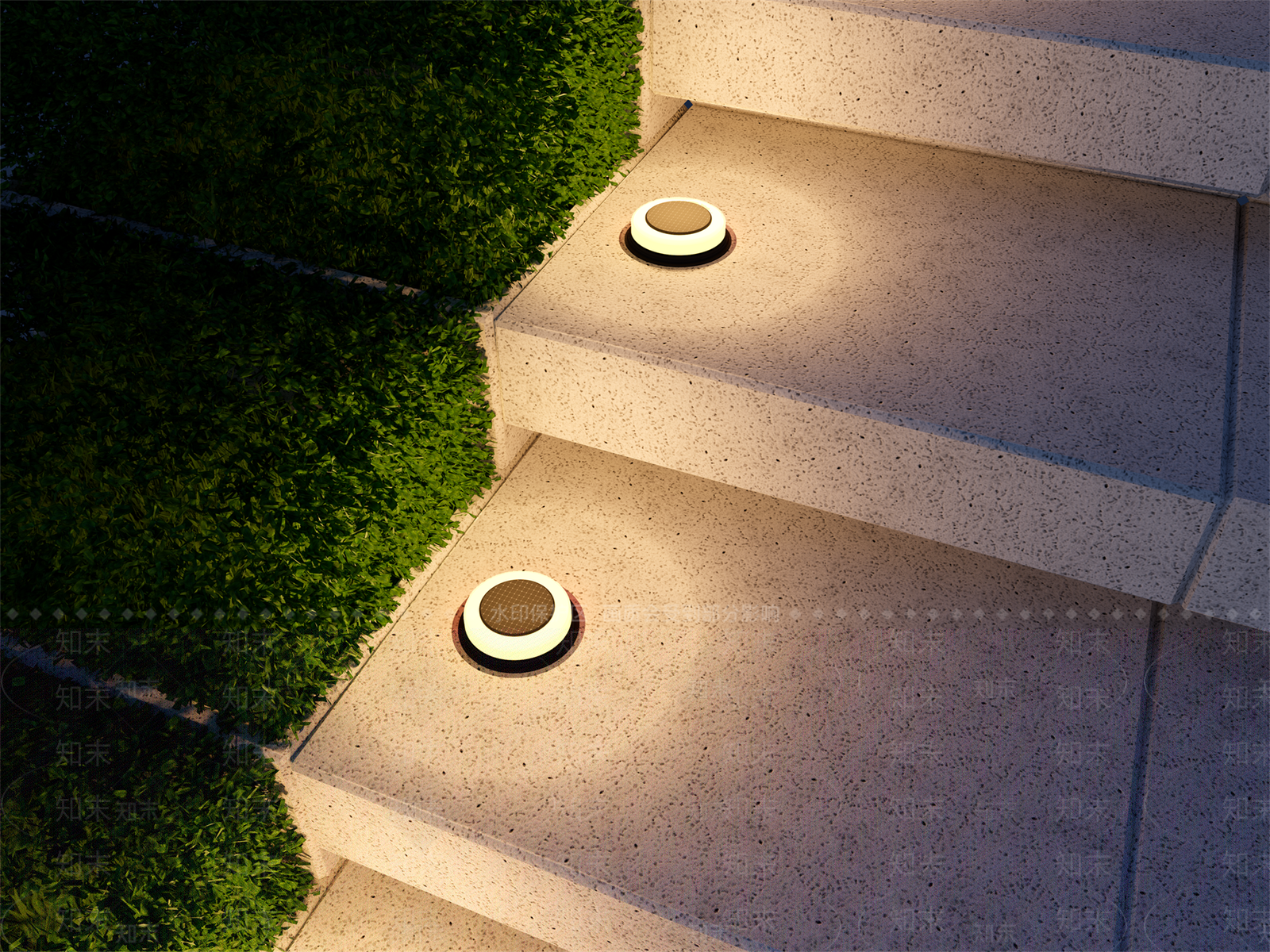 现代太阳能地埋灯SU模型下载【ID:1149174475】