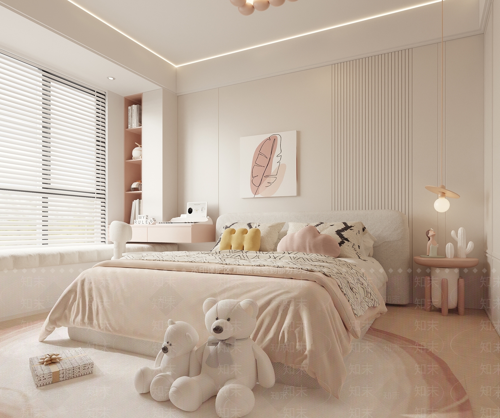 北欧女孩儿童房3D模型下载【ID:1149175274】