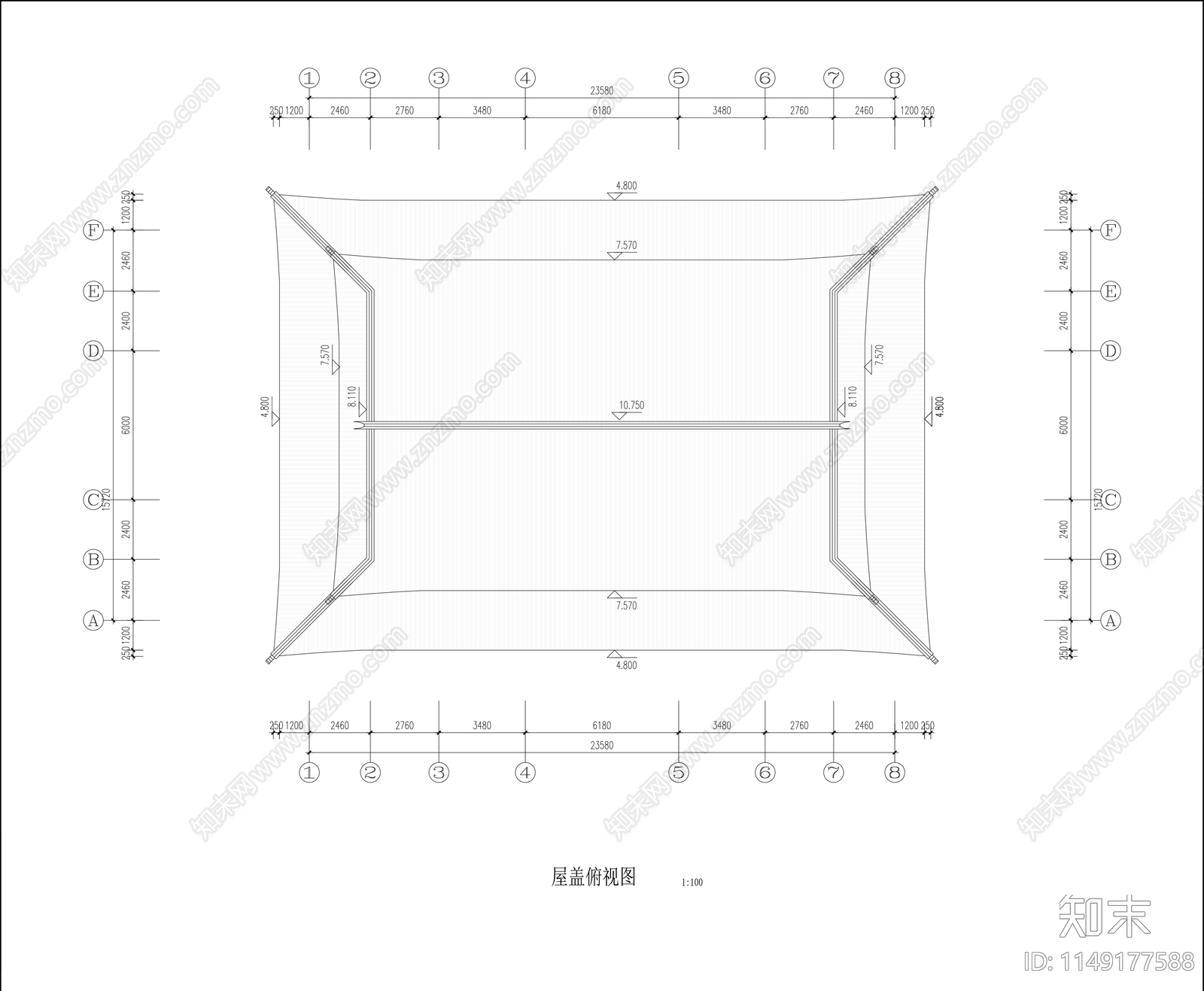 佛殿cad施工图下载【ID:1149177588】