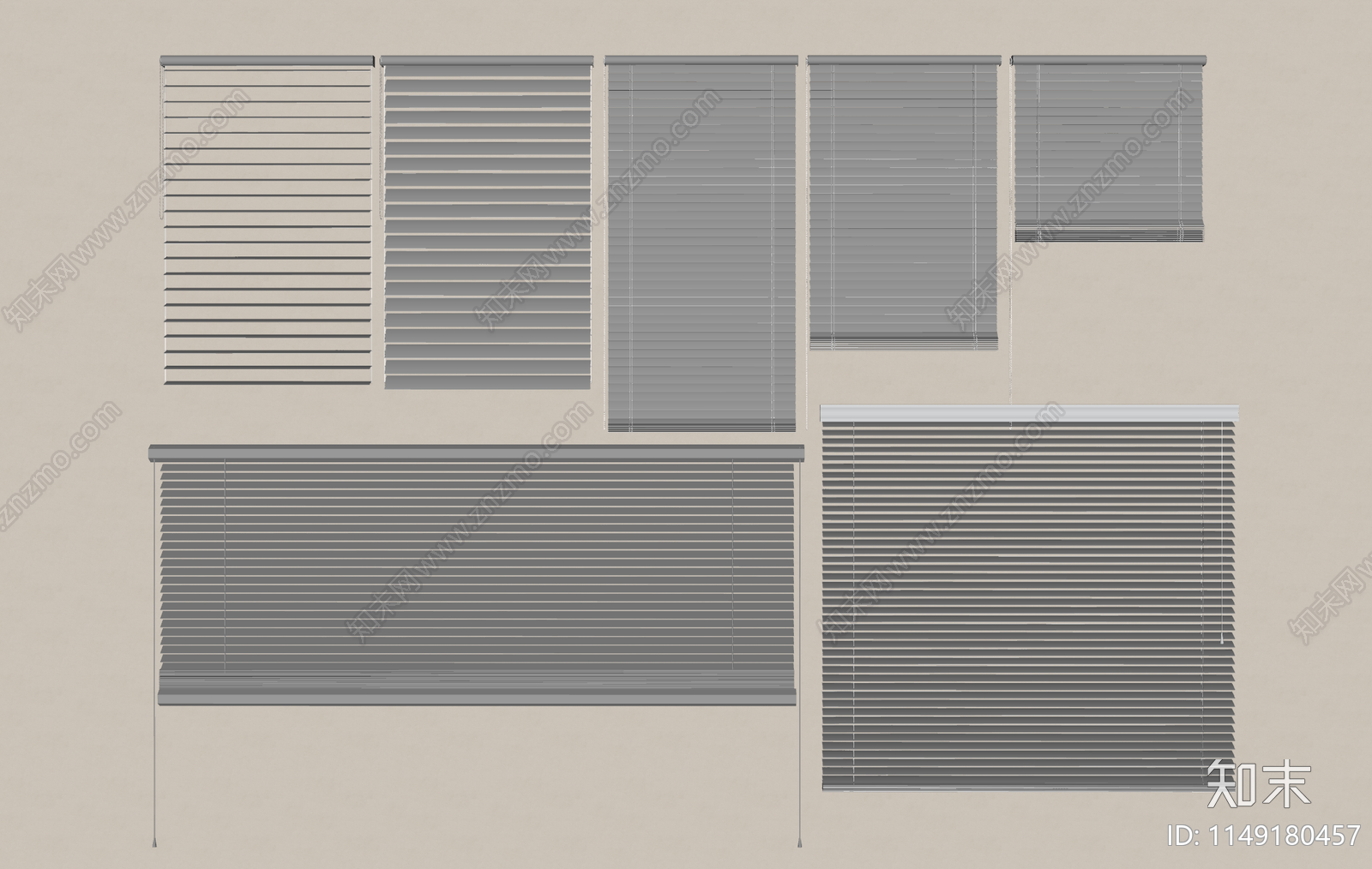 现代百叶帘SU模型下载【ID:1149180457】