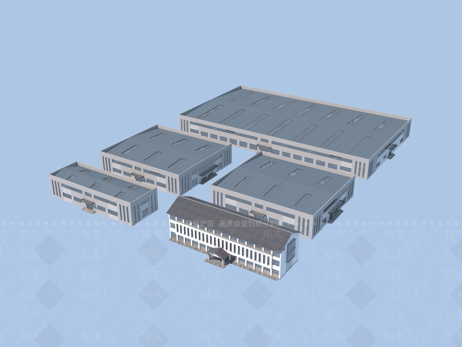 现代厂房3D模型下载【ID:1149181965】