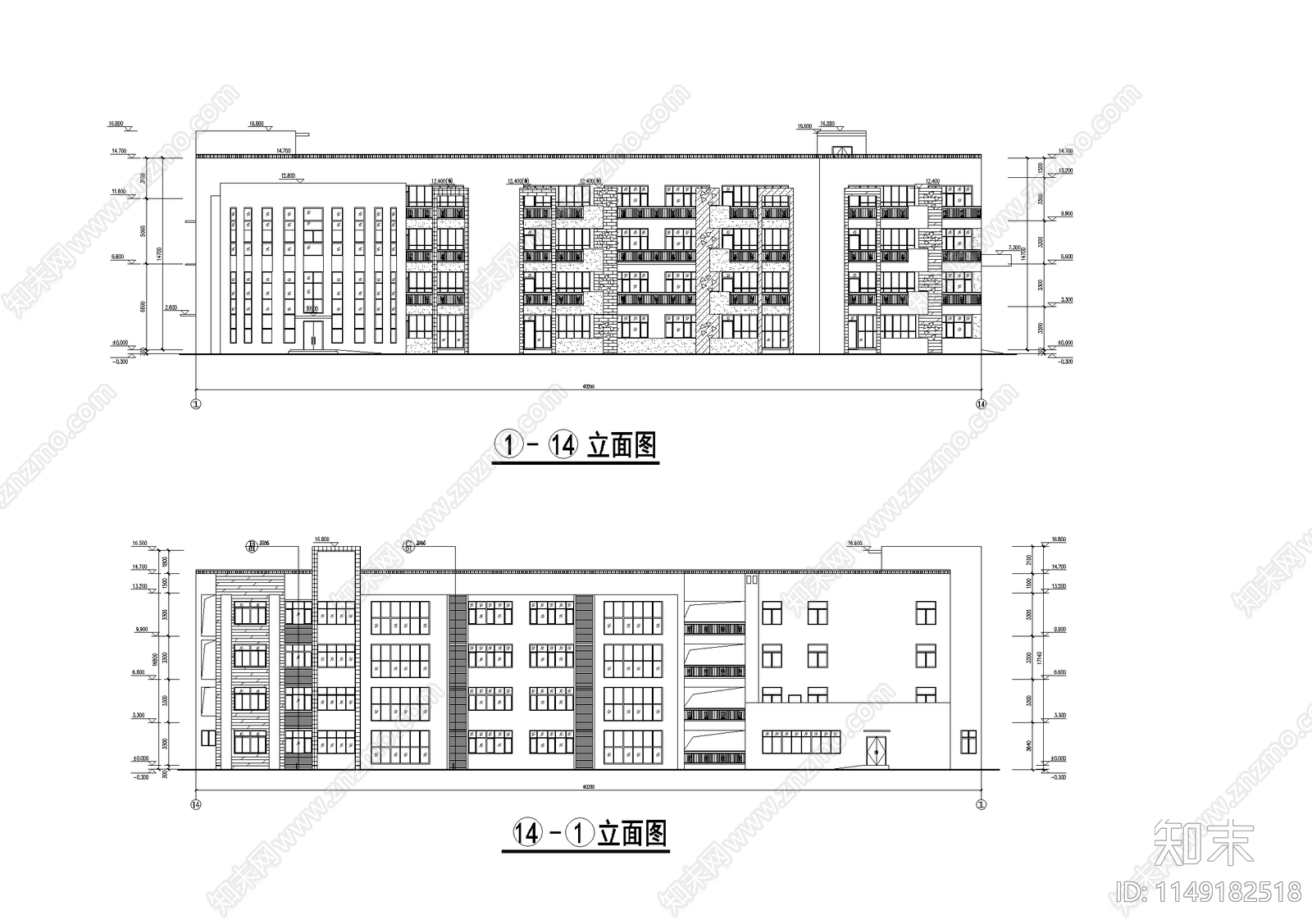 12班幼儿园建筑方案平面图cad施工图下载【ID:1149182518】