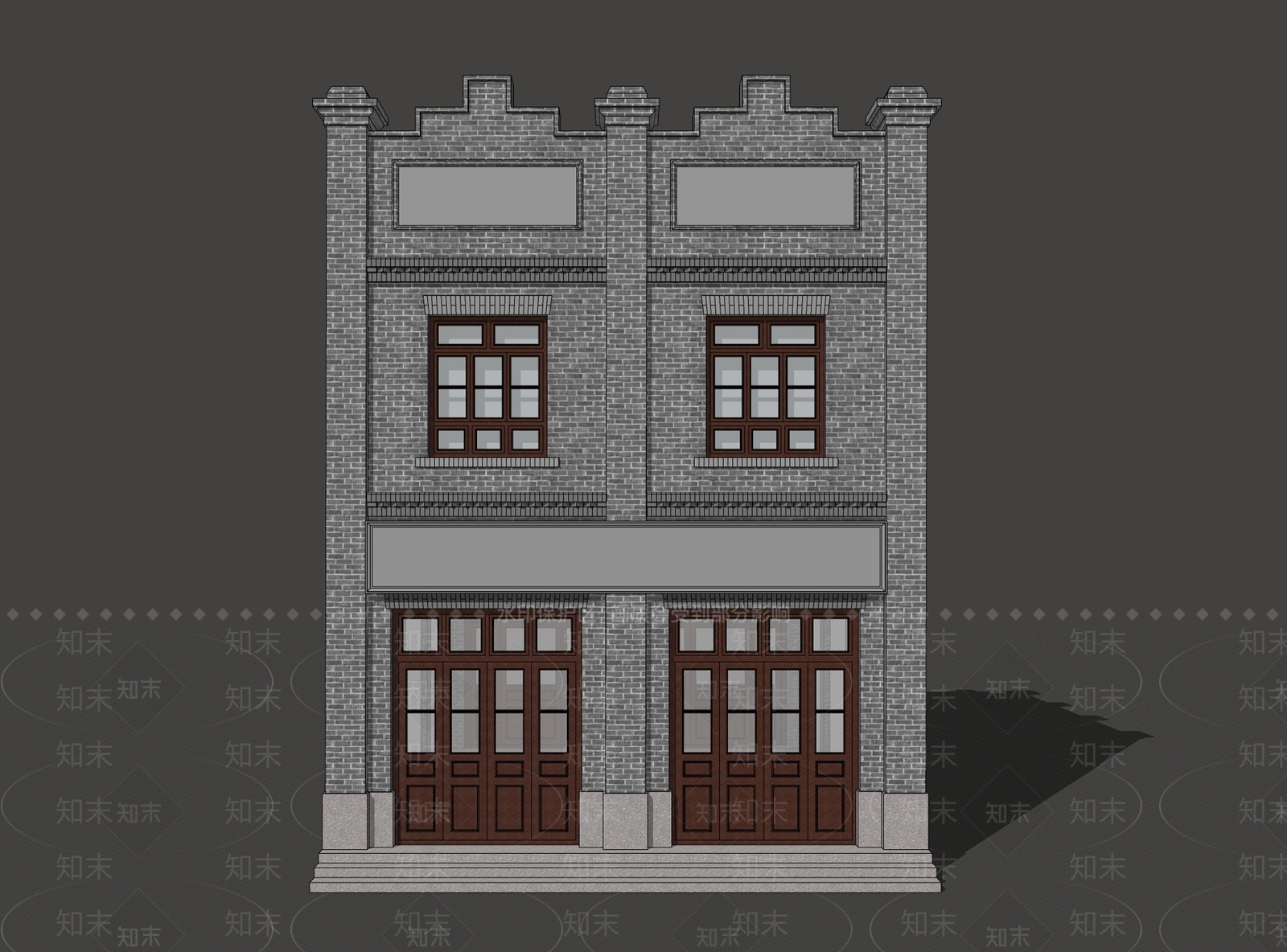 中式商业建筑SU模型下载【ID:1149191728】