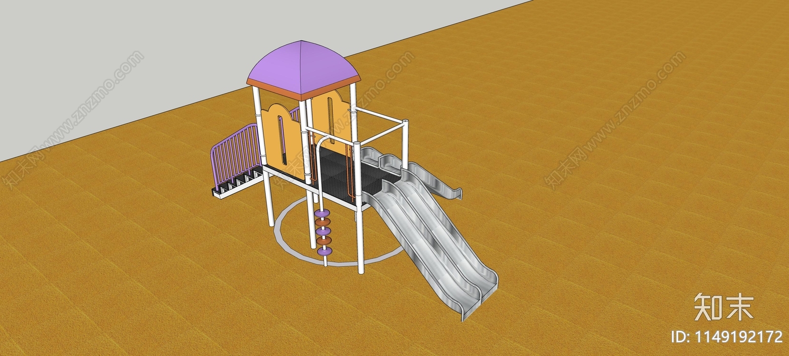 儿童滑梯SU模型下载【ID:1149192172】