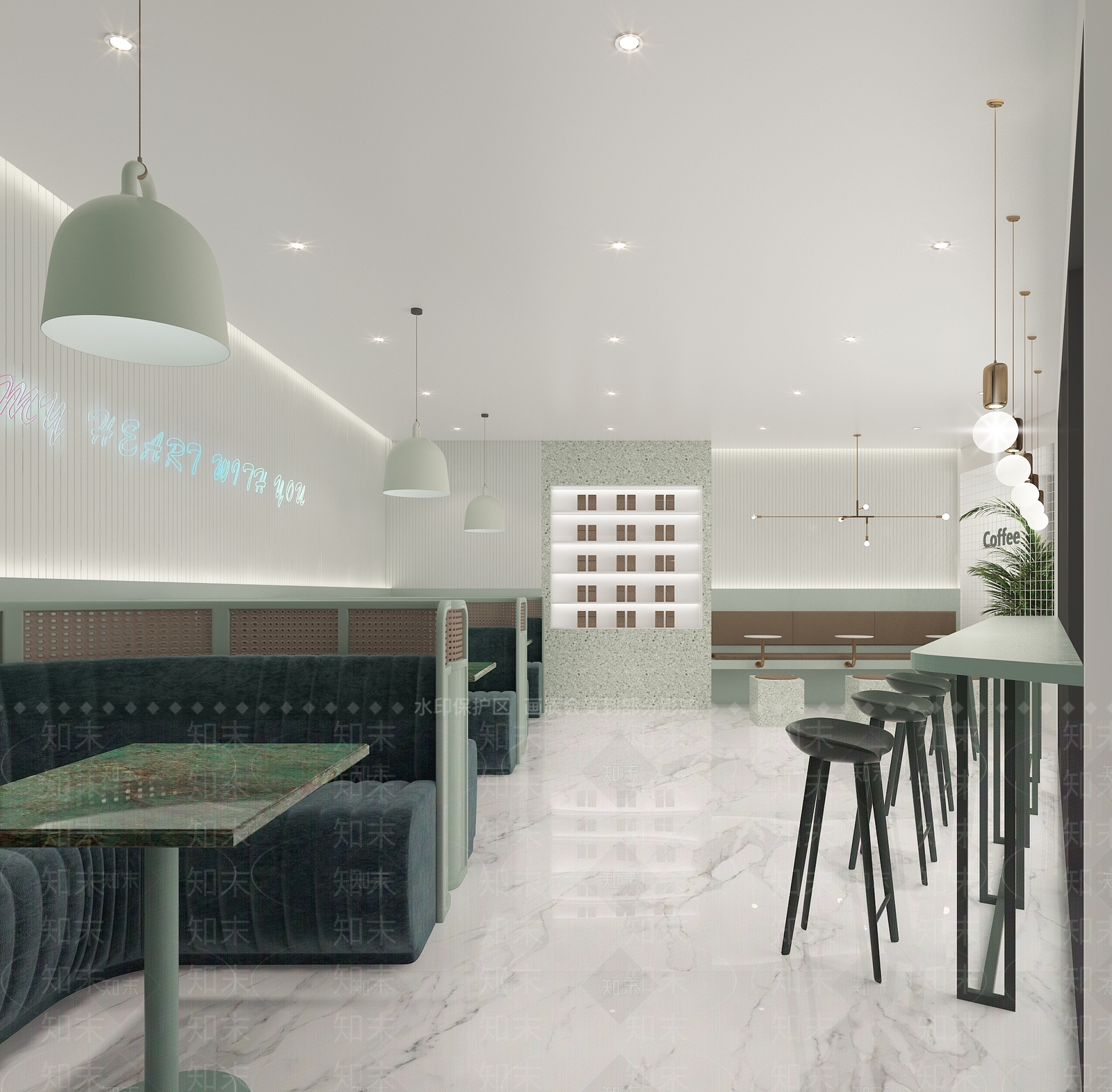 北欧风现代咖啡厅3D模型下载【ID:1149200270】