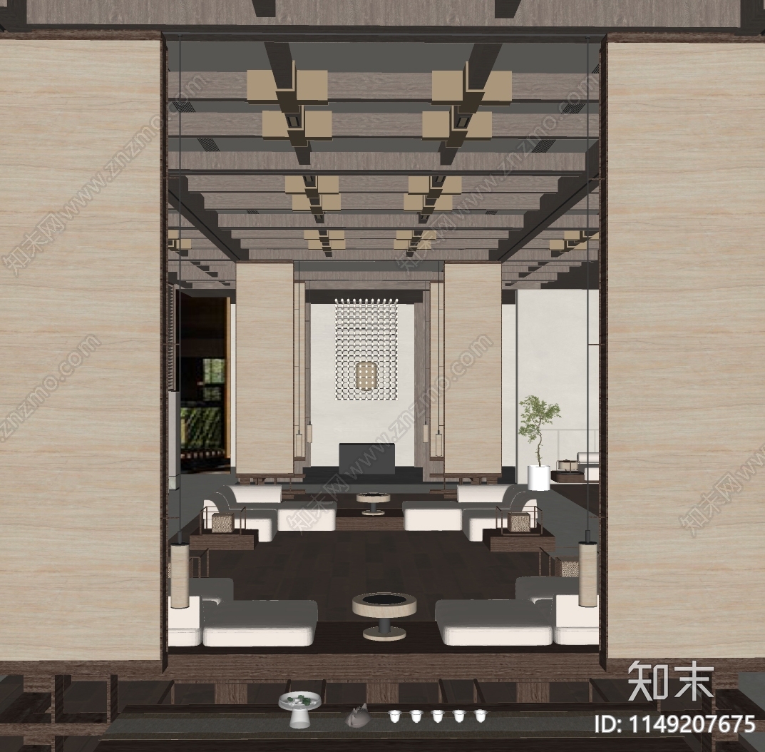 明德设计售楼处洽谈区3D模型下载【ID:1149207675】