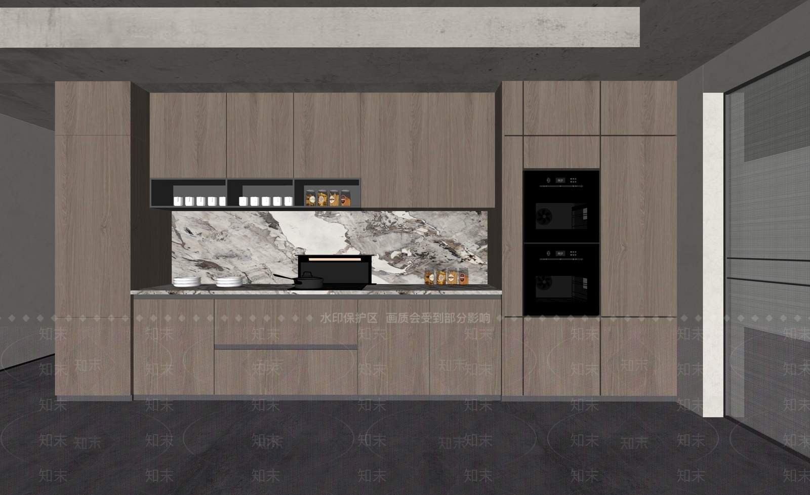 侘寂橱柜SU模型下载【ID:1149207859】
