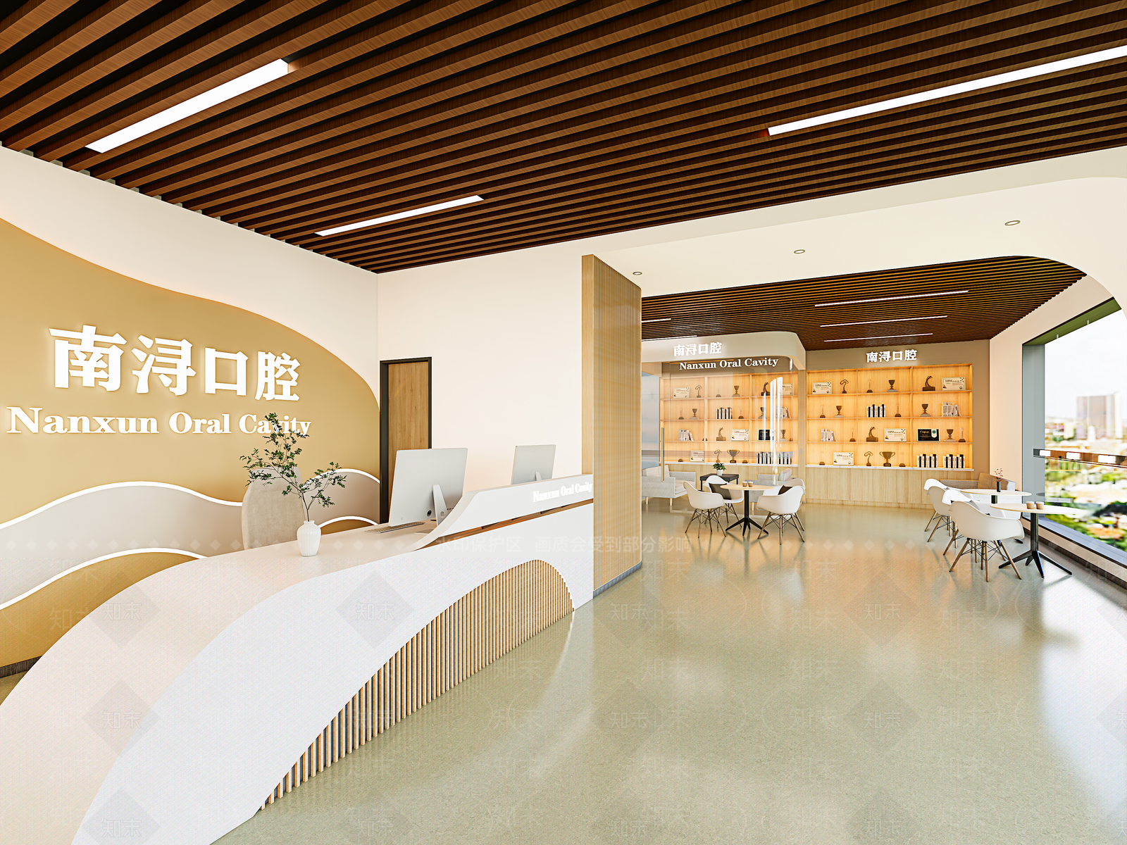 现代口腔医院大厅SU模型下载【ID:1149217877】