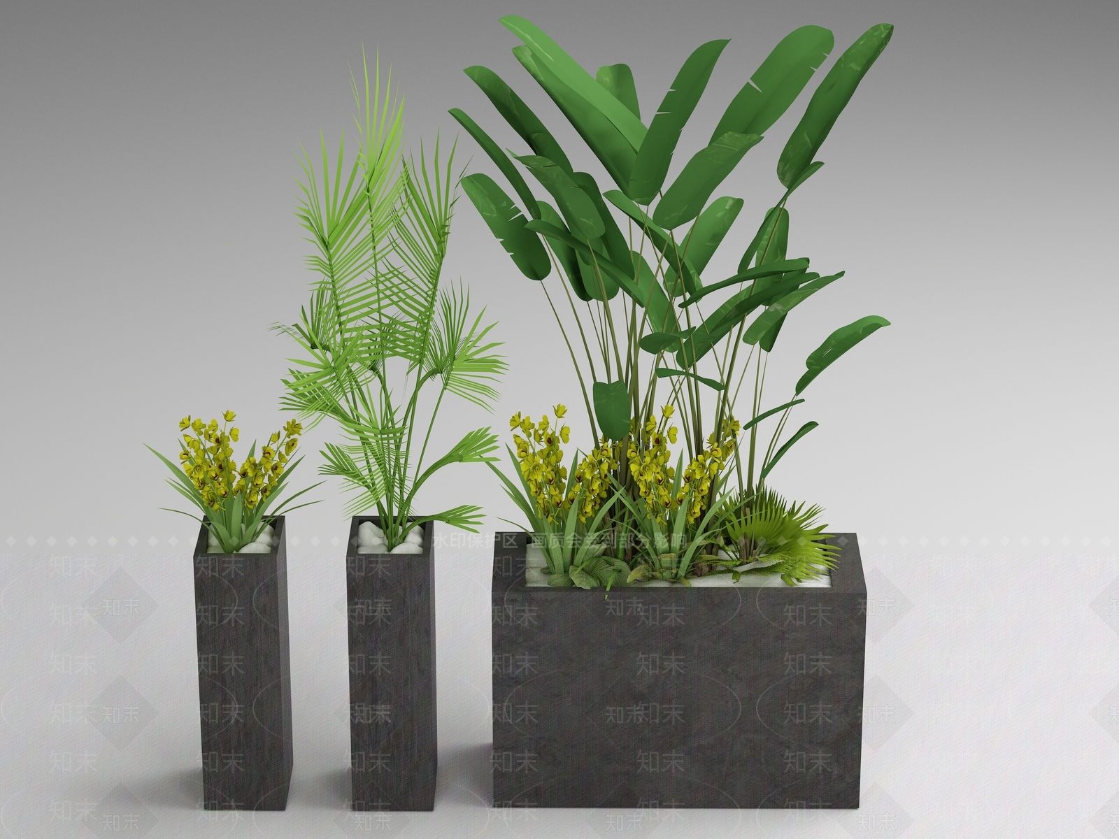 现代花箱3D模型下载【ID:1149219516】
