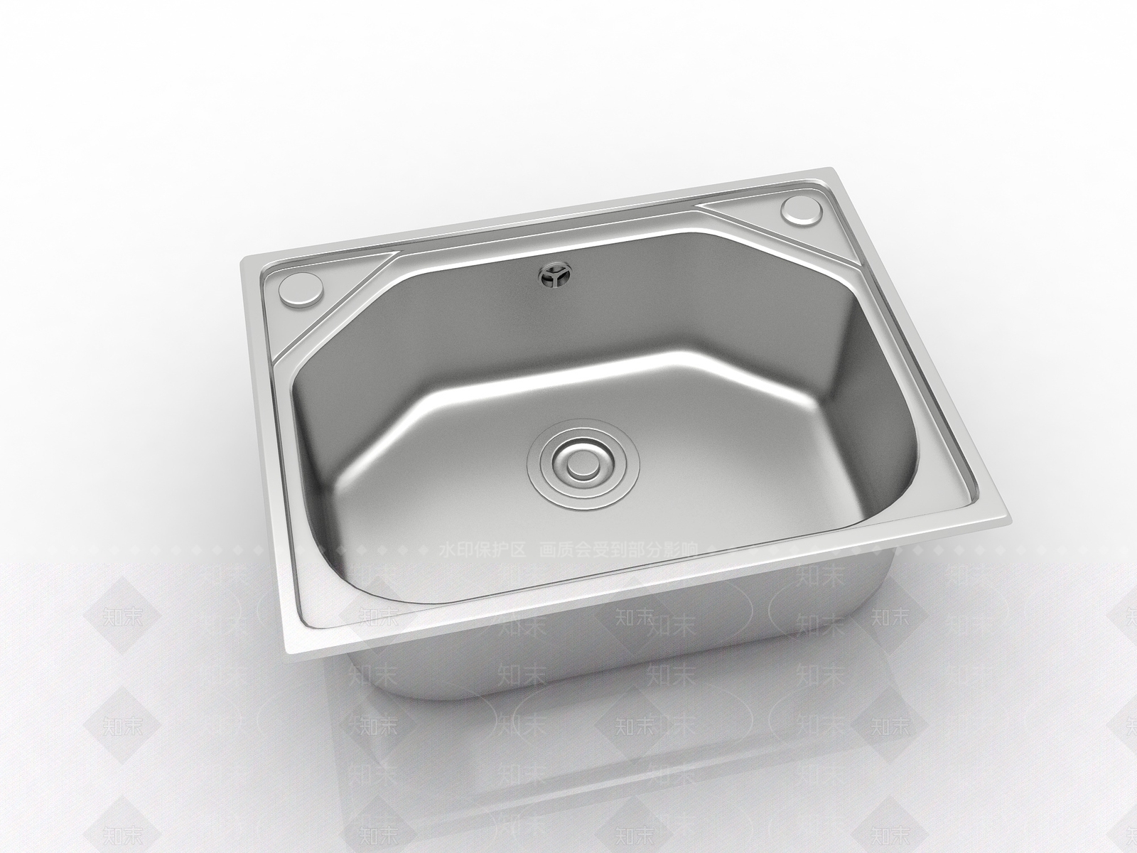 现代金属水槽3D模型下载【ID:1149571621】