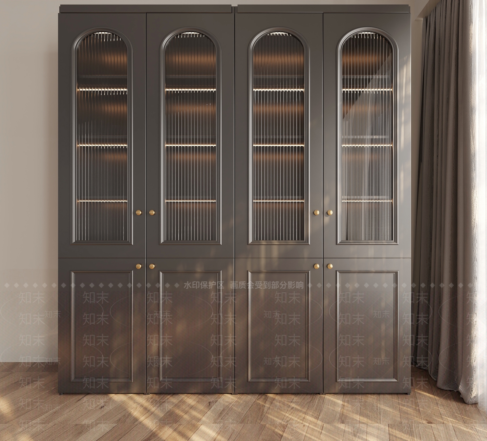 法式酒柜3D模型下载【ID:1149235408】