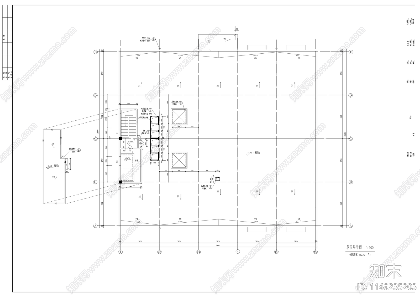 食堂建筑cad施工图下载【ID:1149235203】