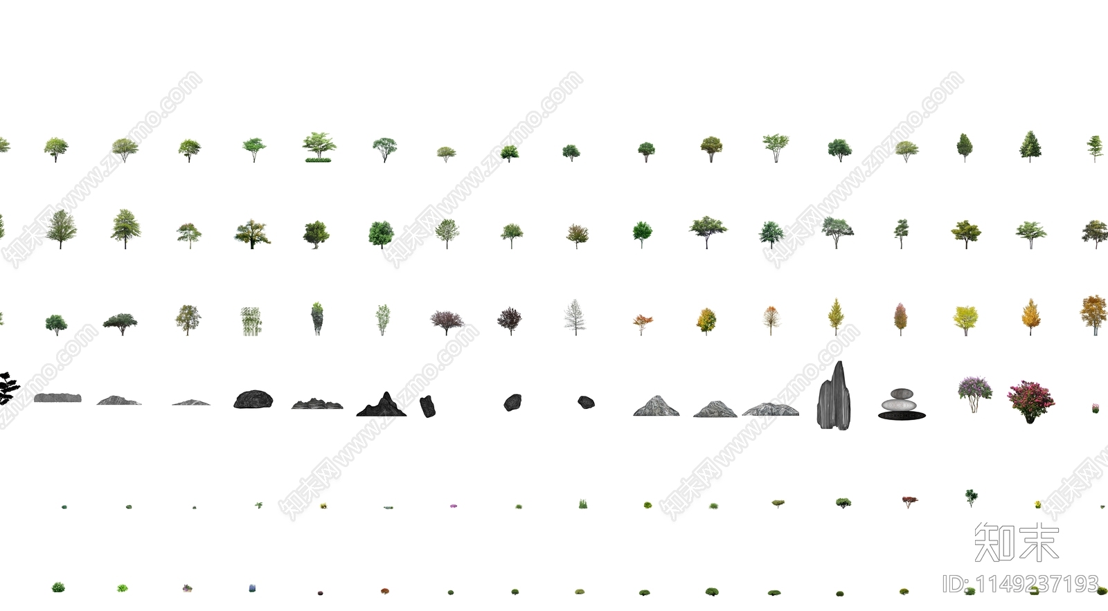 2D景观树SU模型下载【ID:1149237193】