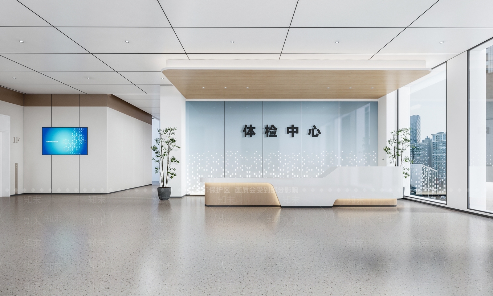 现代医院候诊区SU模型下载【ID:1149237583】