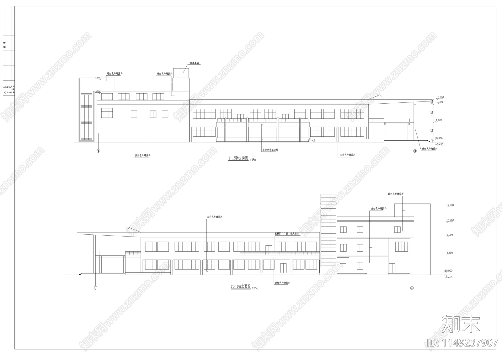 大型食堂建筑cad施工图下载【ID:1149237907】