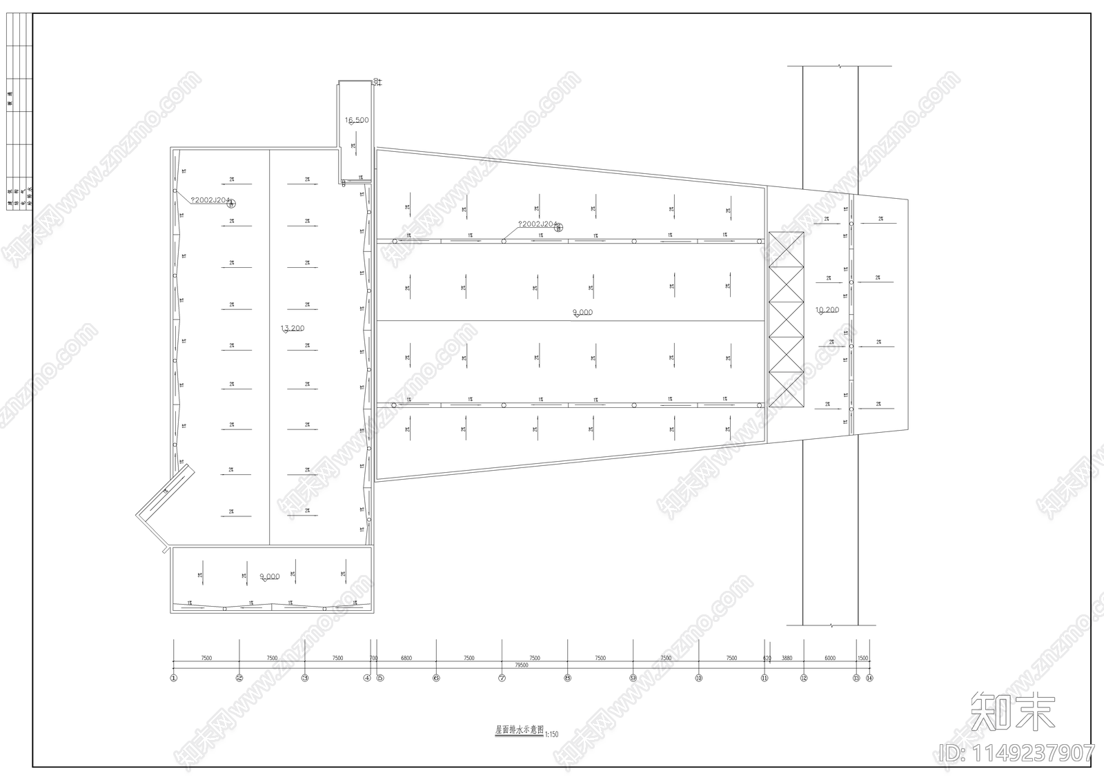 大型食堂建筑cad施工图下载【ID:1149237907】