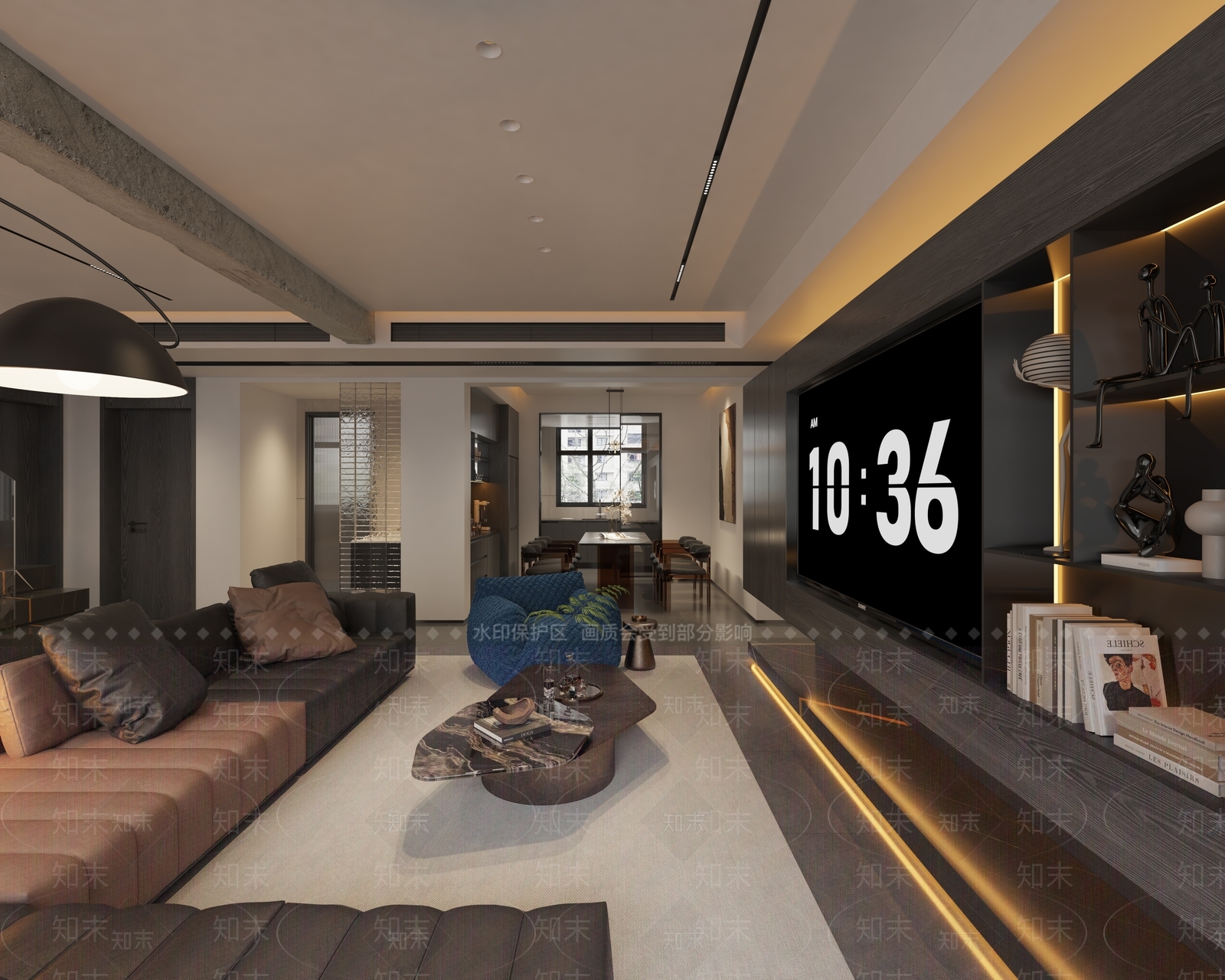 现代影音室3D模型下载【ID:1214146482】