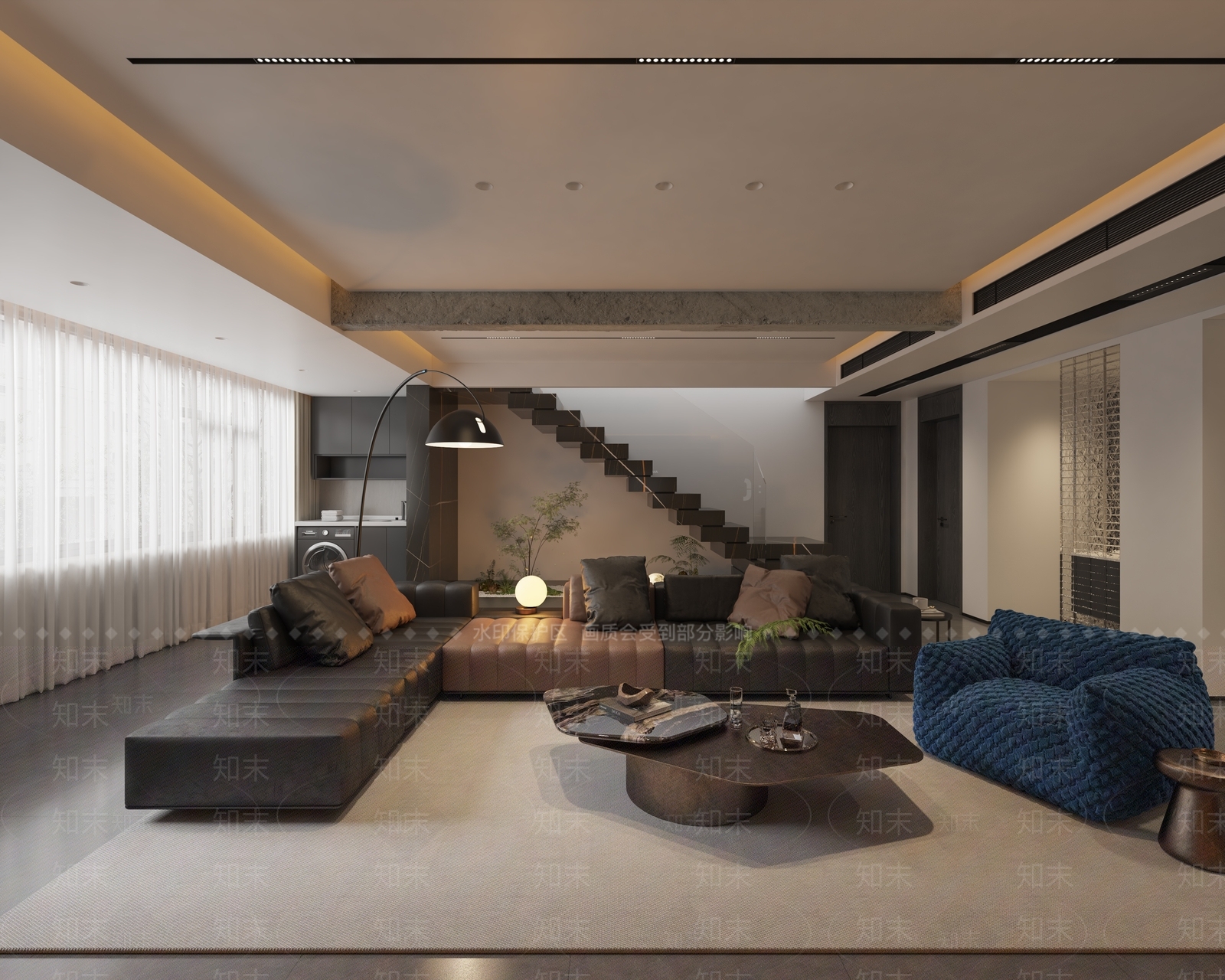 现代影音室3D模型下载【ID:1214146482】