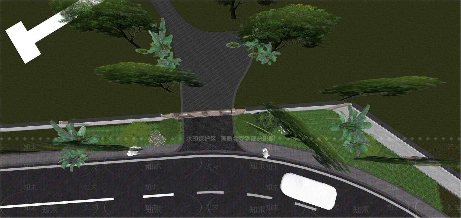 现代道路SU模型下载【ID:1149239991】