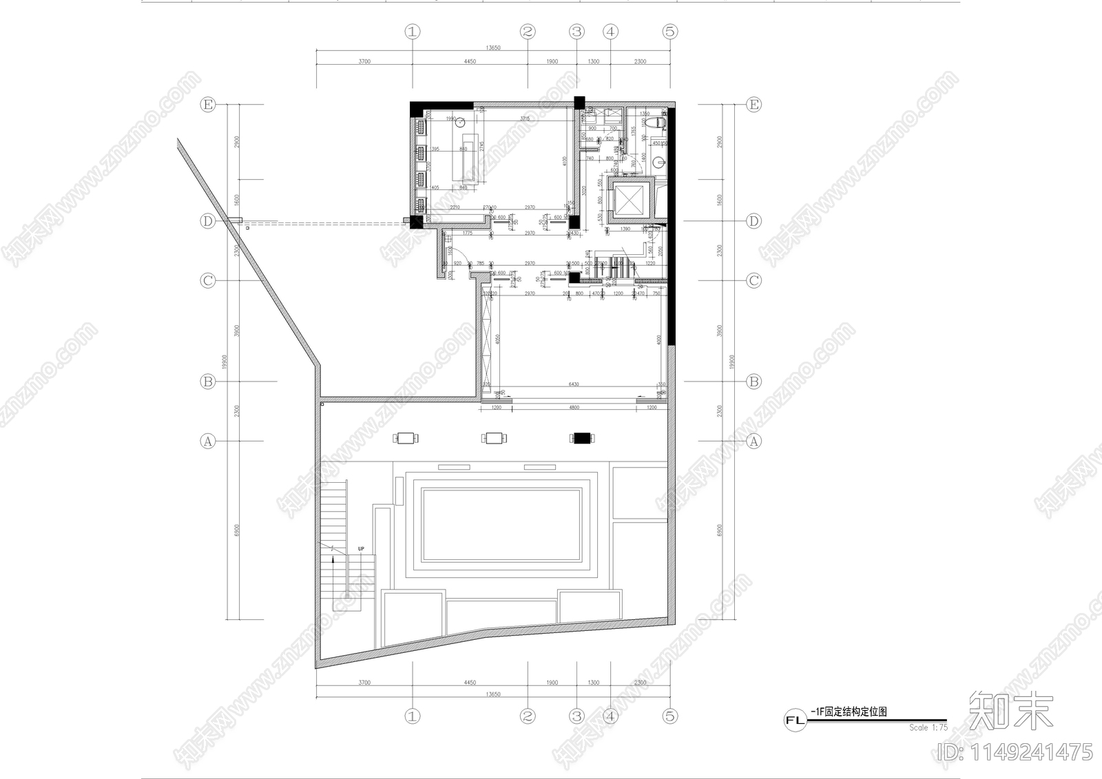 合肥万科五层别墅cad施工图下载【ID:1149241475】