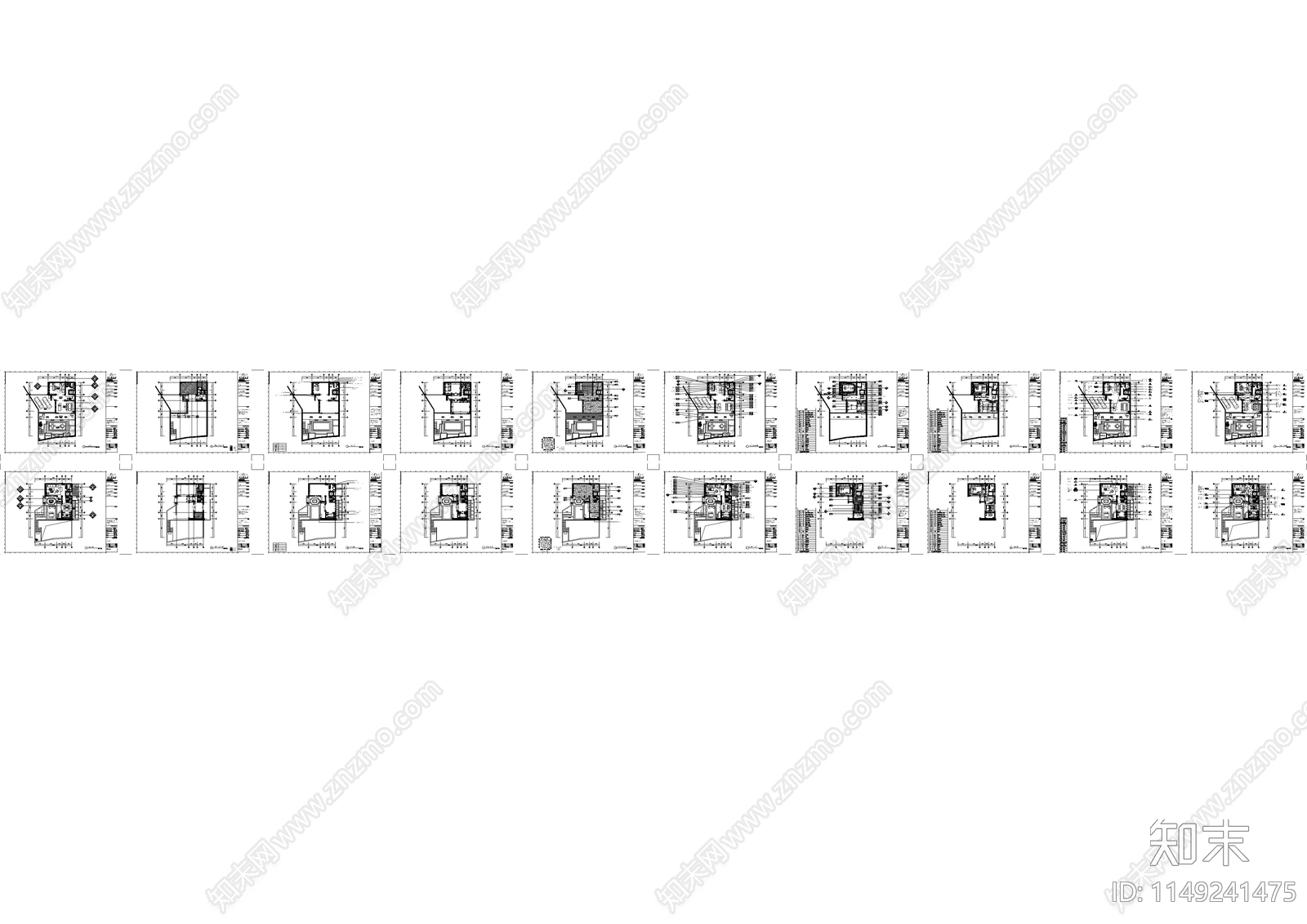 合肥万科五层别墅cad施工图下载【ID:1149241475】