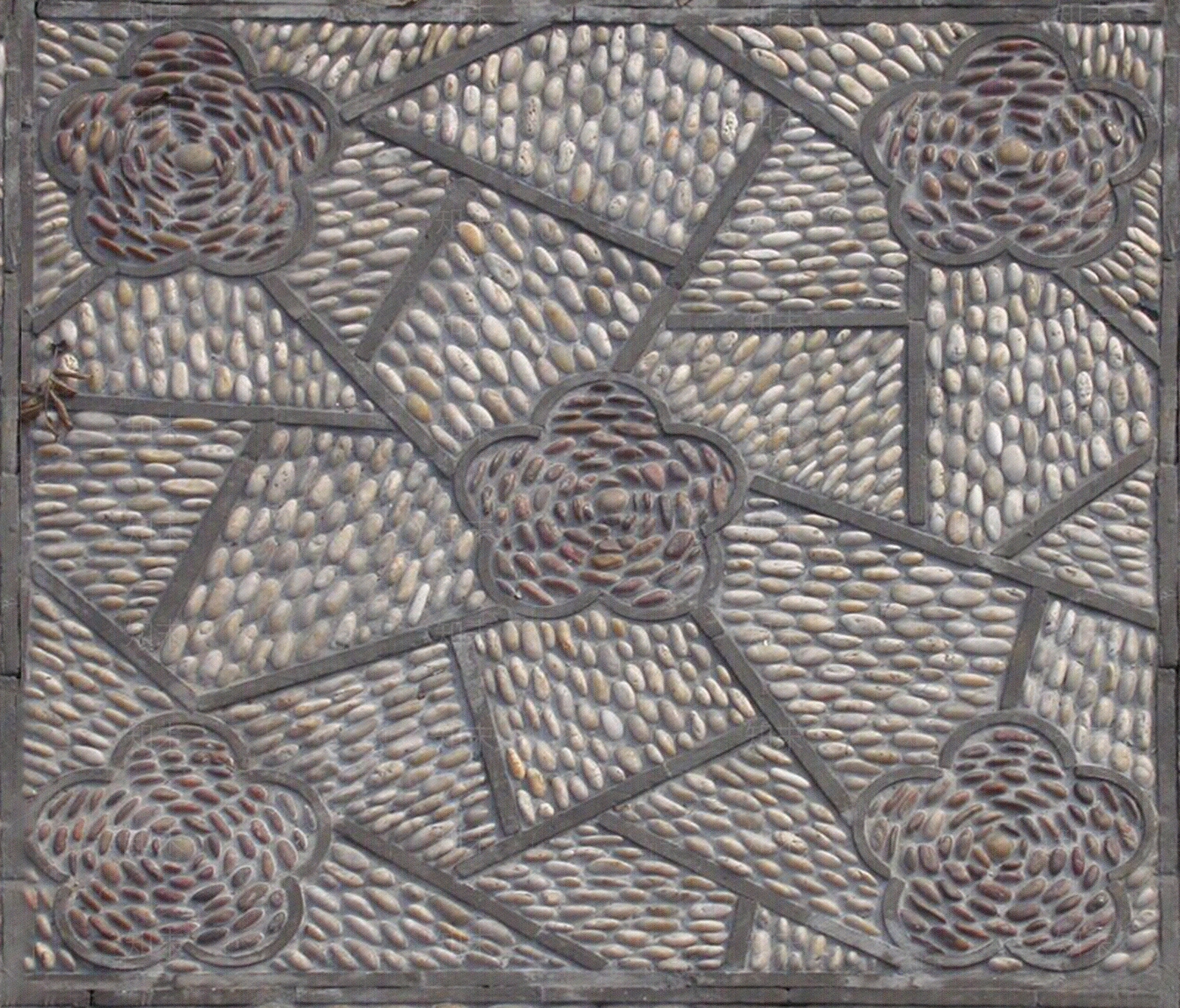 中式园林梅花冰裂纹鹅卵石花街铺地贴图下载【ID:1149243730】