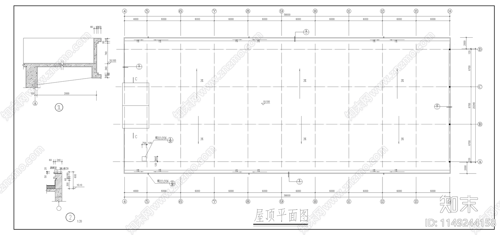 食堂综合楼扩出图节点cad施工图下载【ID:1149244158】