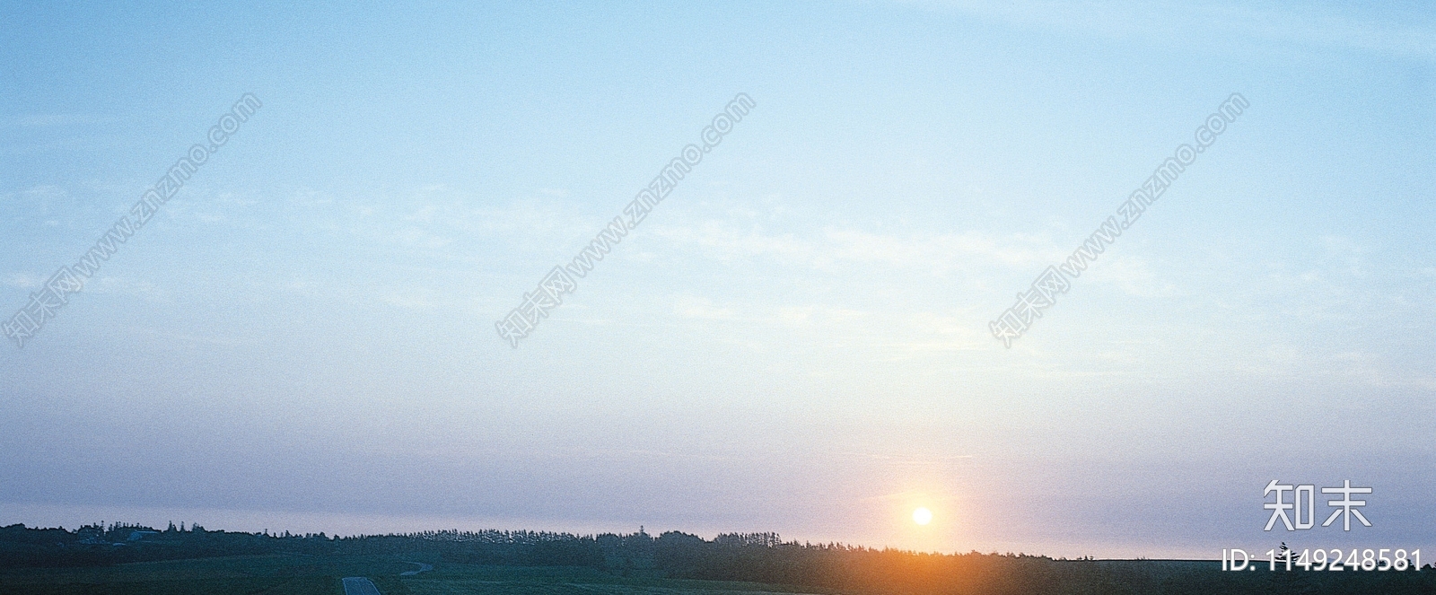 黄昏夕阳落日傍晚夜晚多云云朵天空贴图下载【ID:1149248581】