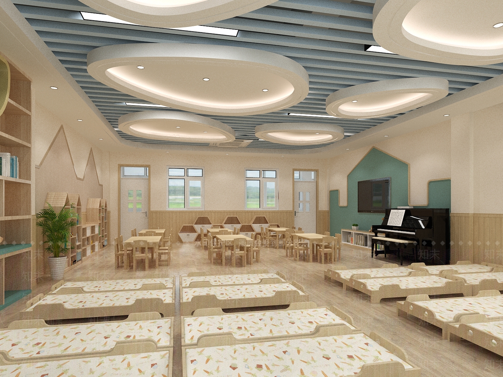 现代幼儿园3D模型下载【ID:1149250729】