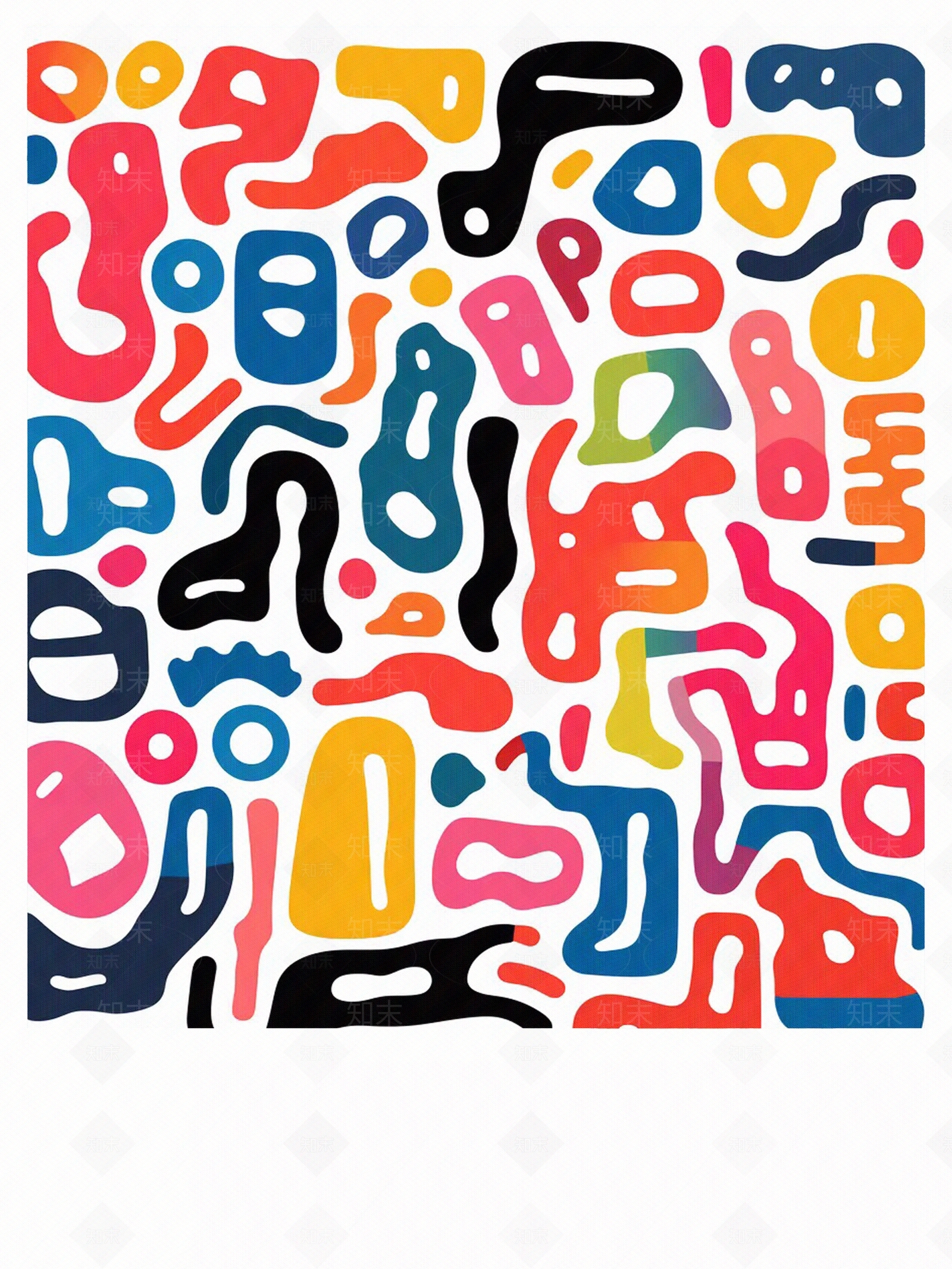 现代抽象涂鸦艺术装饰画贴图下载【ID:1149254309】