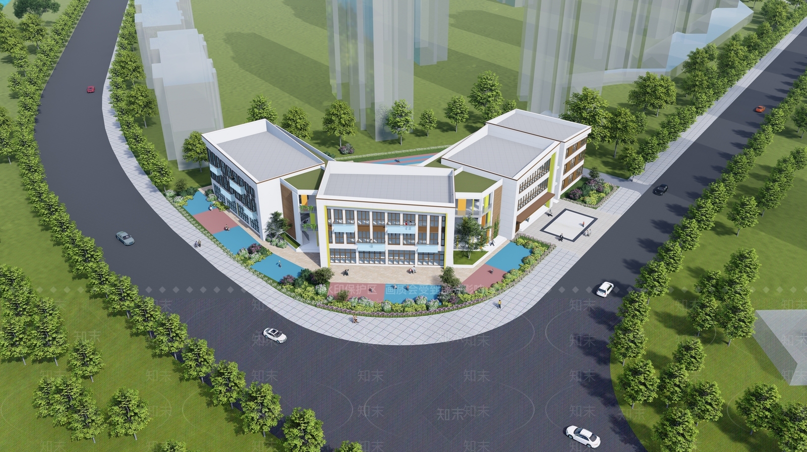 现代幼儿园SU模型下载【ID:1149258388】