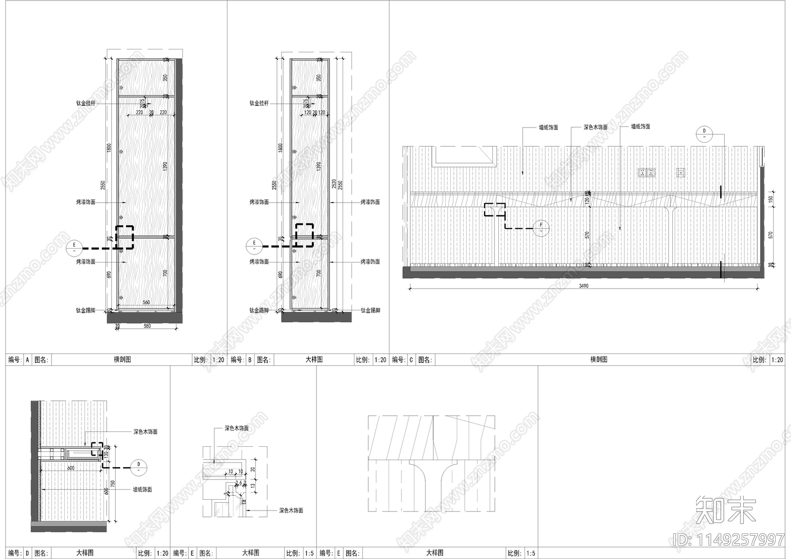 3类洗手台节点大样图cad施工图下载【ID:1149257997】