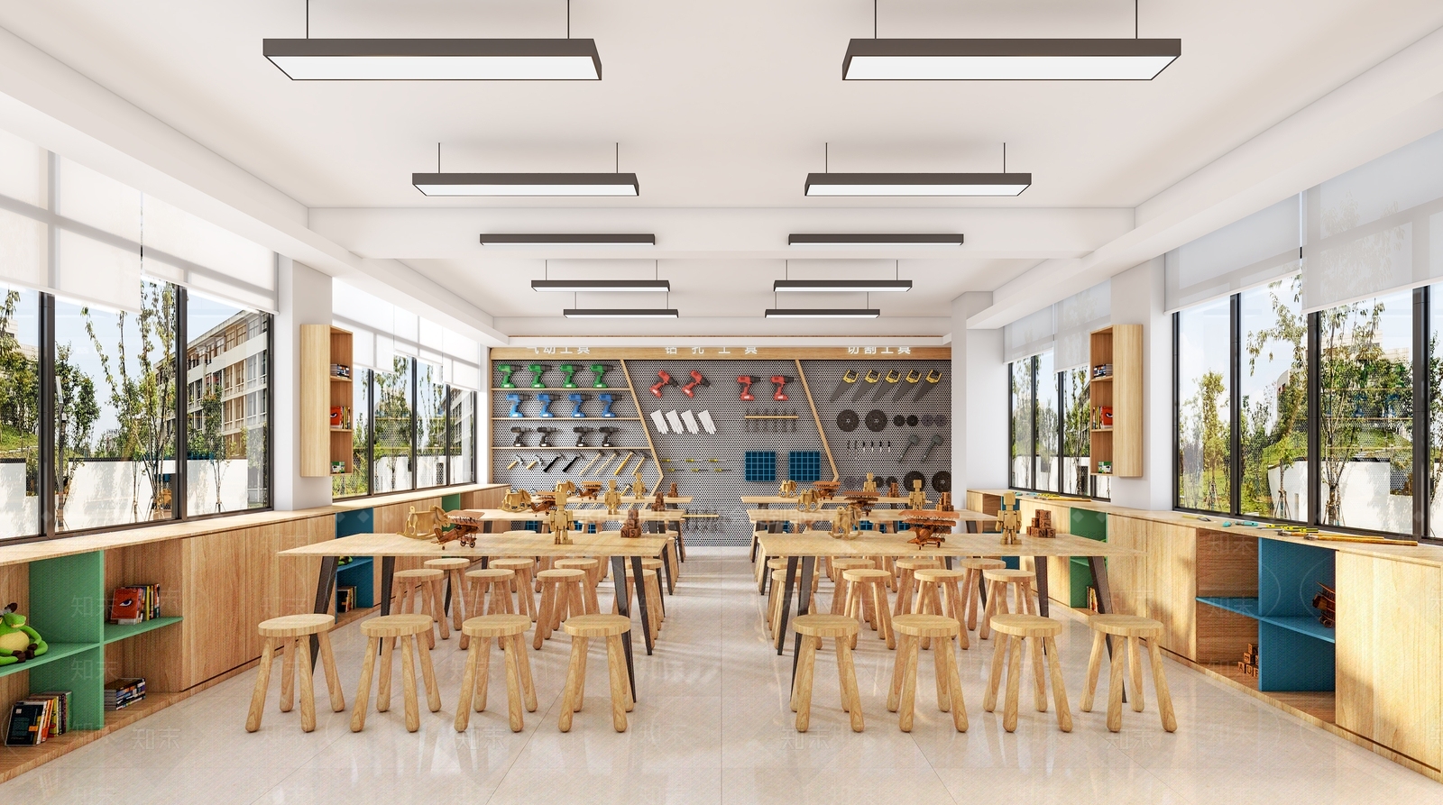 现代儿童手工教室3D模型下载【ID:1149261621】