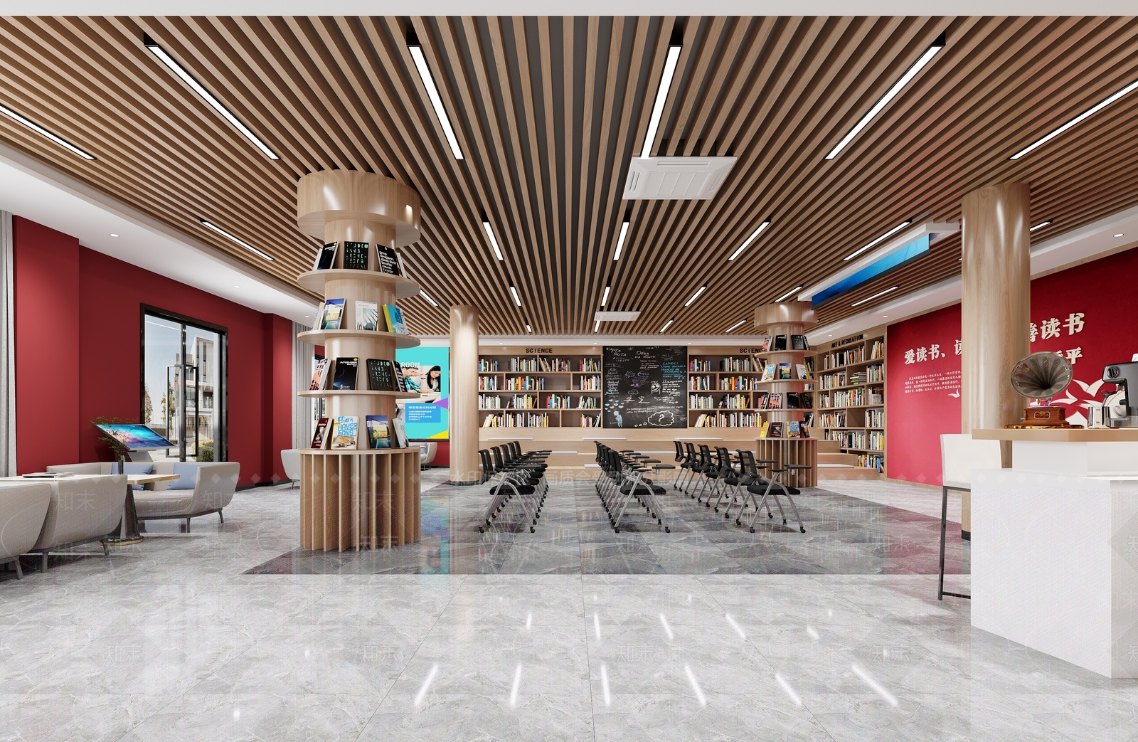 新中式书店3D模型下载【ID:1149261503】