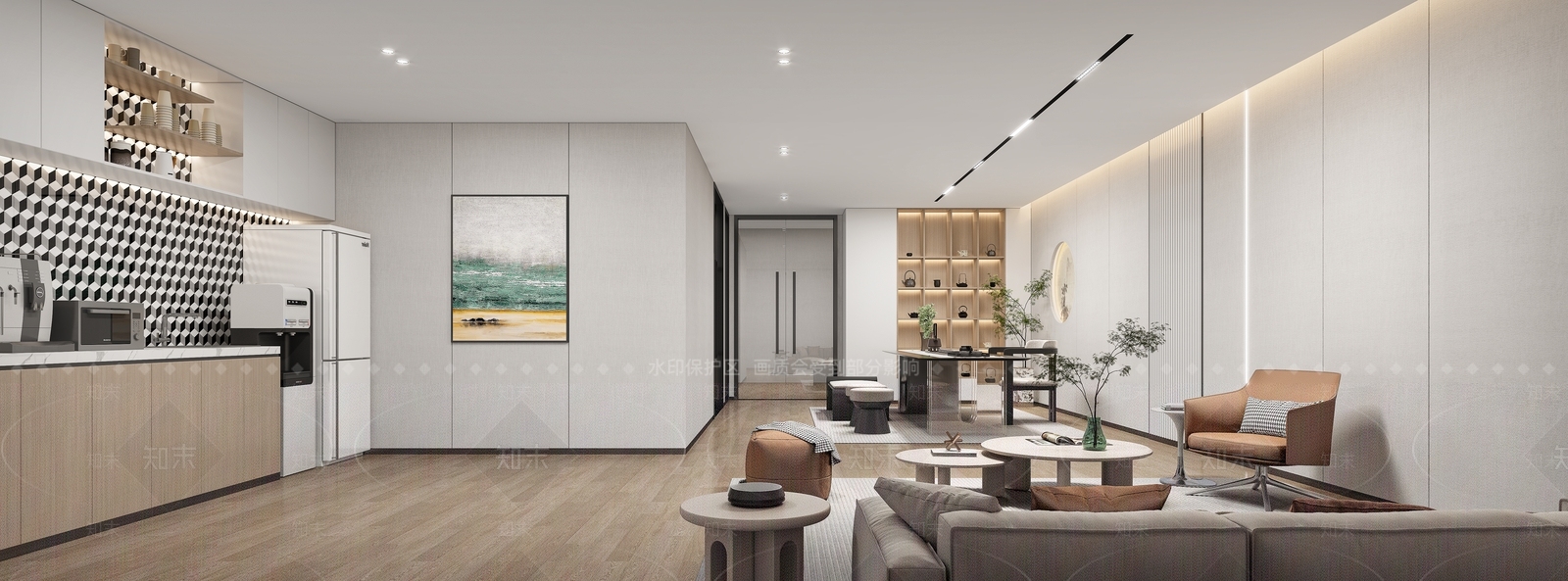 新中式茶水间3D模型下载【ID:1149262648】