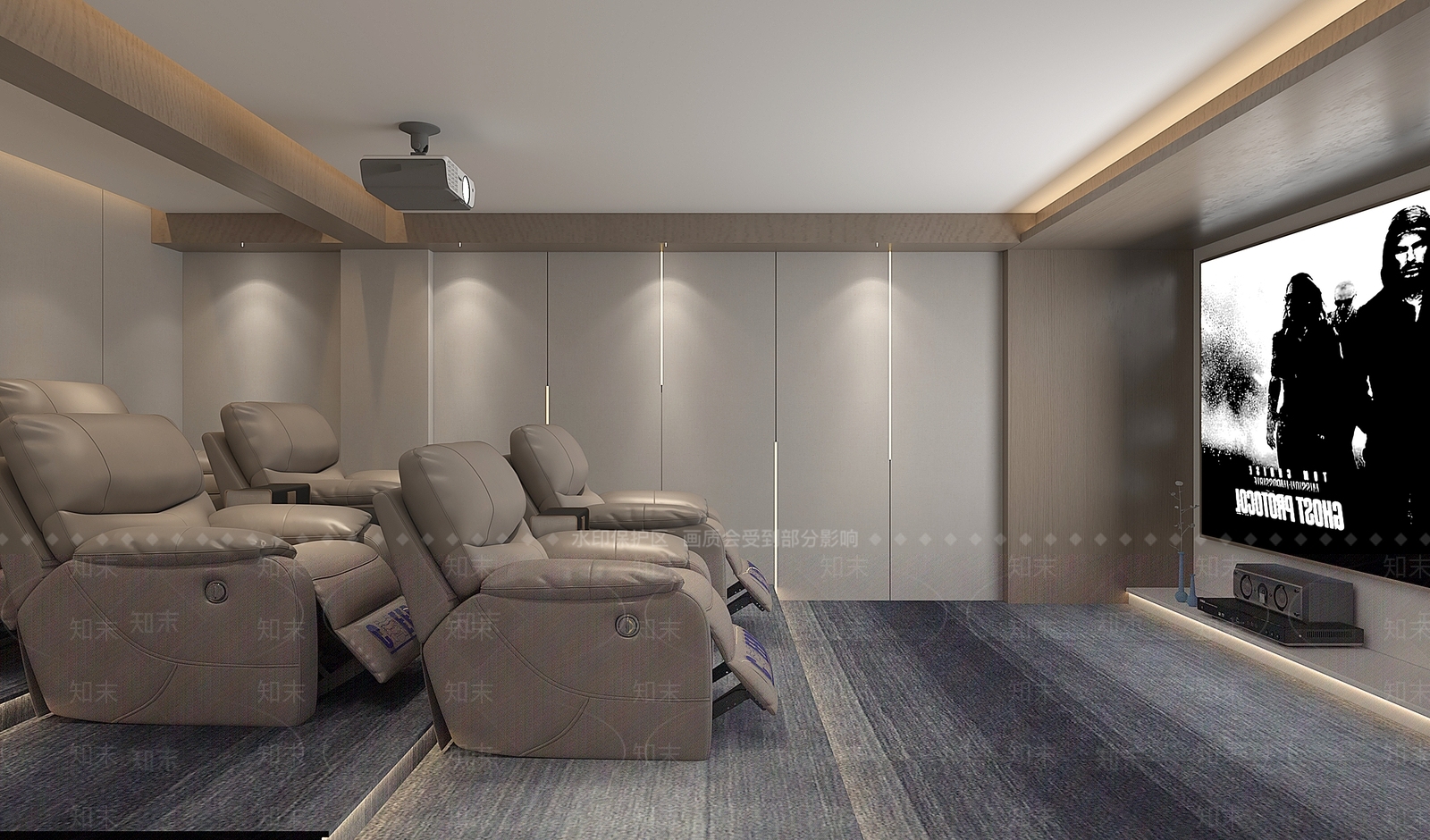 现代家居影音室3D模型下载【ID:1149263198】