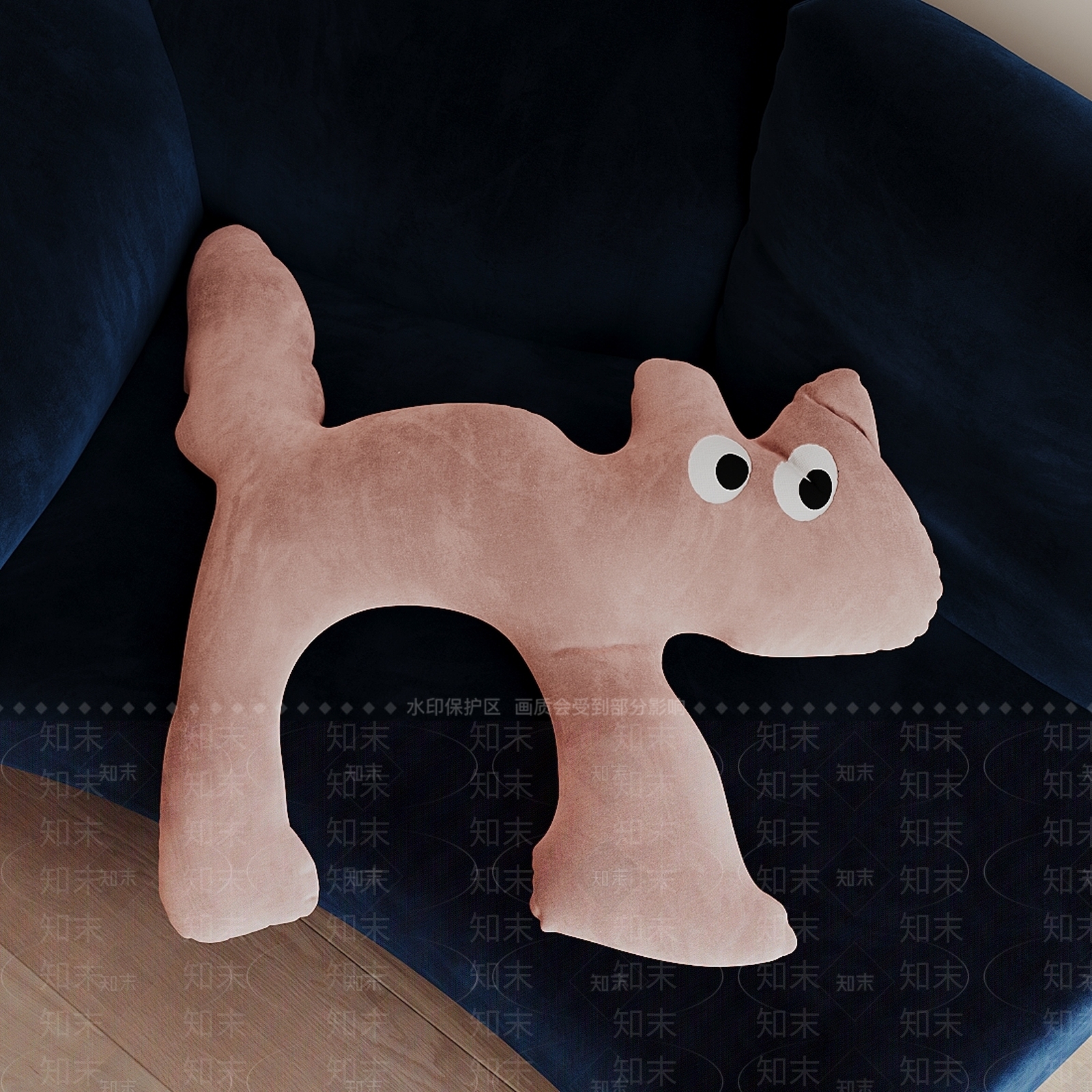 现代慵懒猫猫抱枕3D模型下载【ID:1149263958】