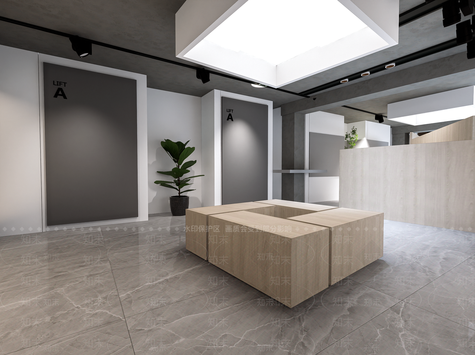 现代学校双创展厅SU模型下载【ID:1149335398】
