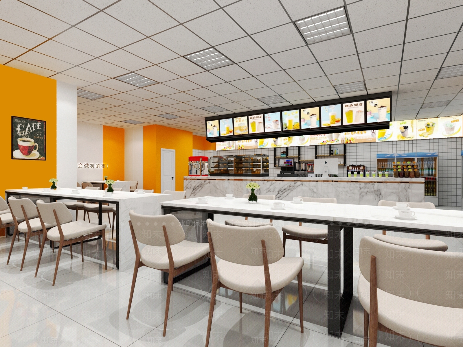 现代奶茶店3D模型下载【ID:1149267202】