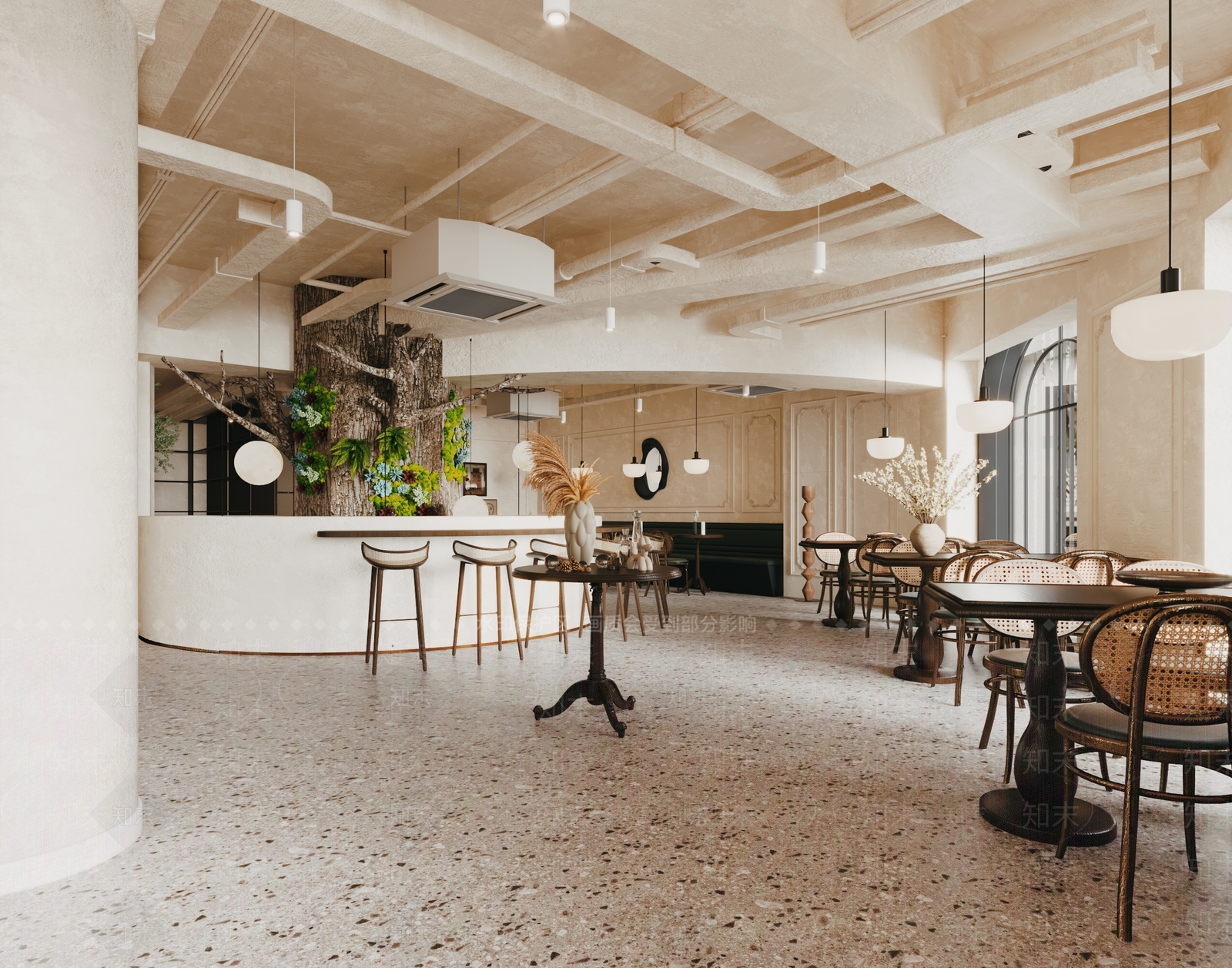 法式复古餐厅3D模型下载【ID:1149605261】