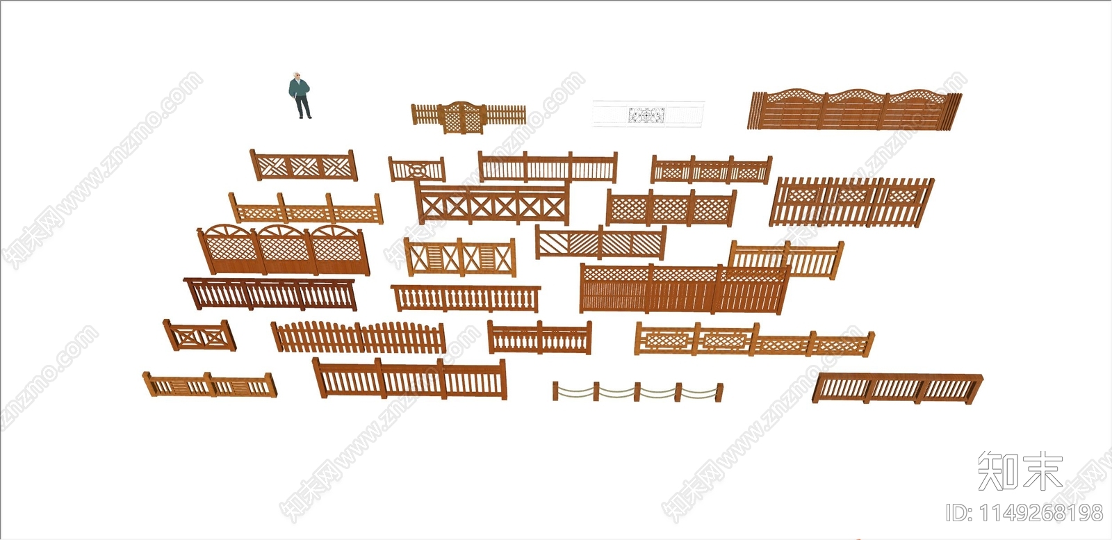 现代栅栏SU模型下载【ID:1149268198】