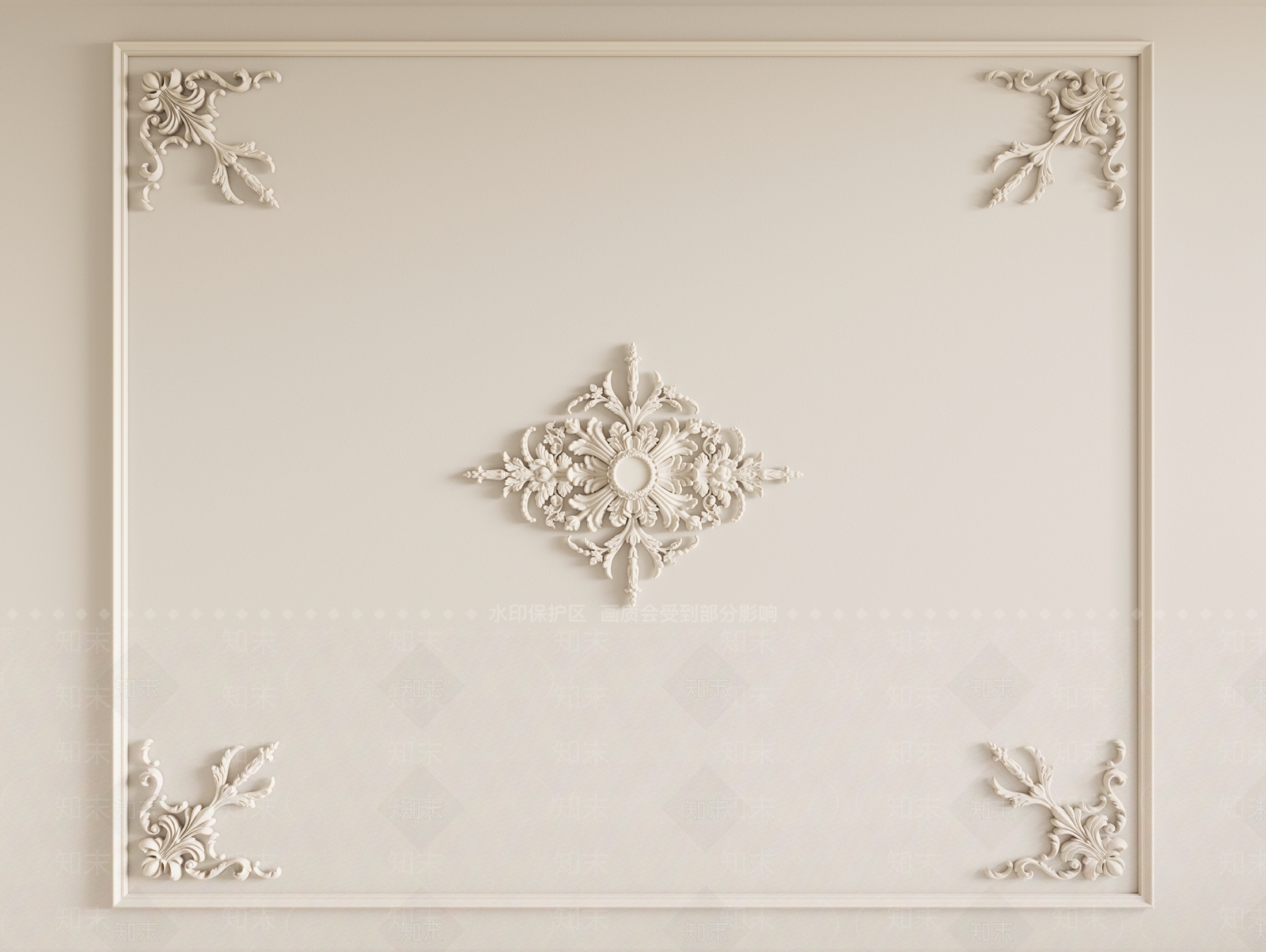 法式石膏雕花SU模型下载【ID:1149269780】