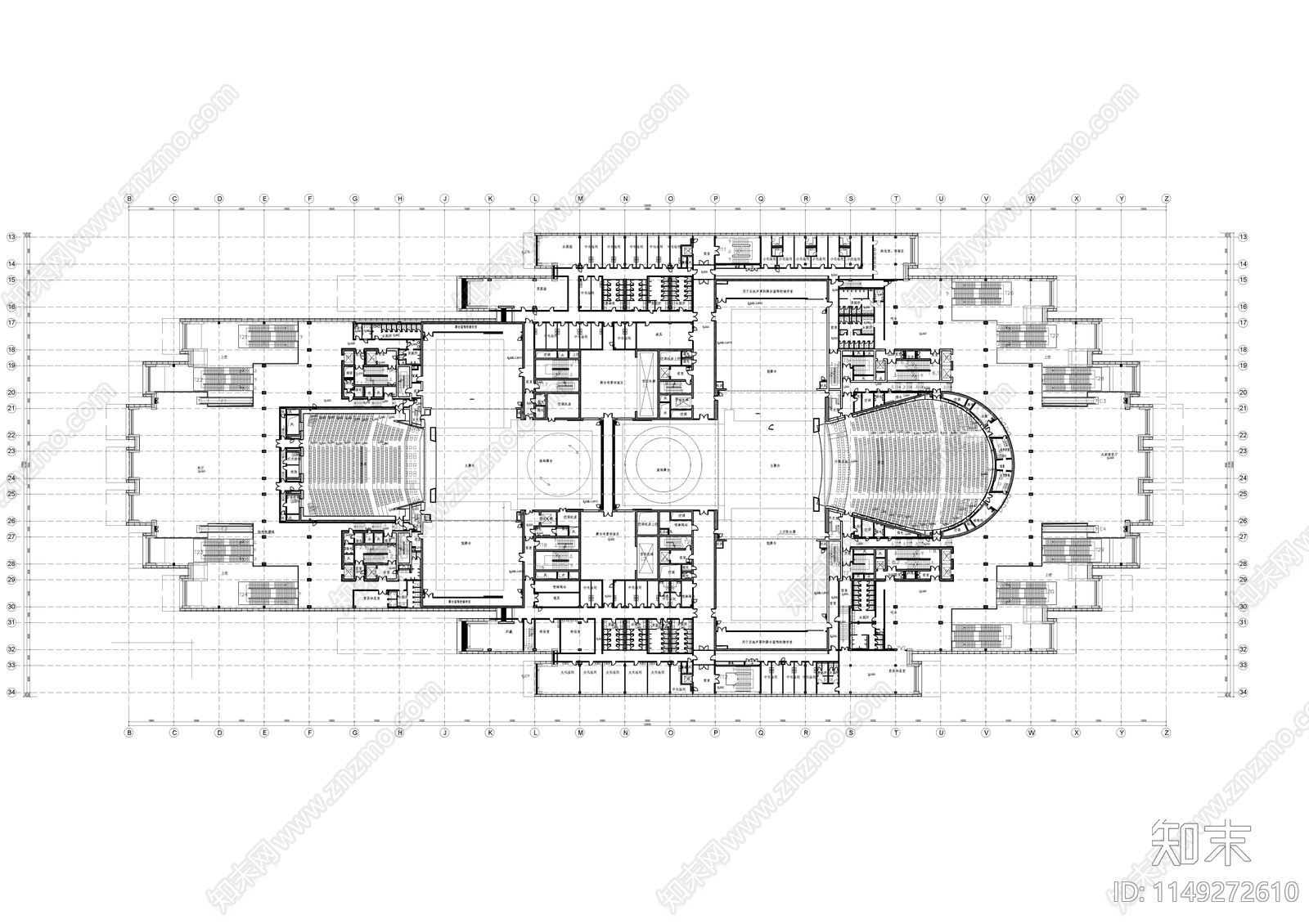 华东大剧院建筑施工图下载【ID:1149272610】