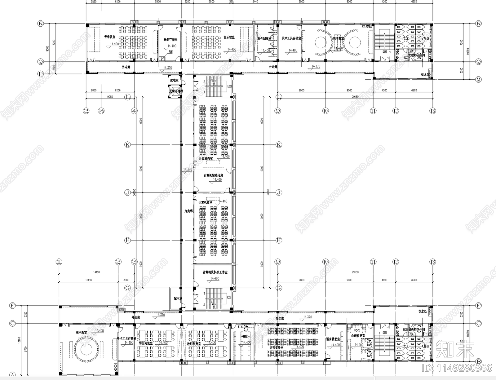 24班小学综合教学楼建筑施工图下载【ID:1149280366】