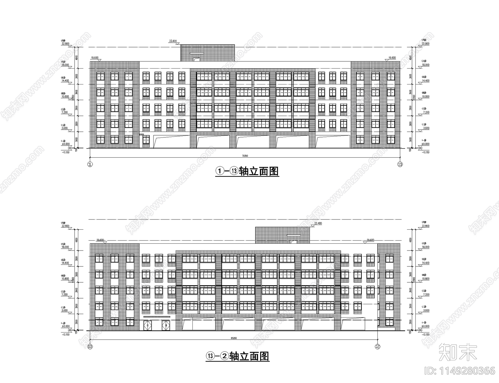 24班小学综合教学楼建筑施工图下载【ID:1149280366】