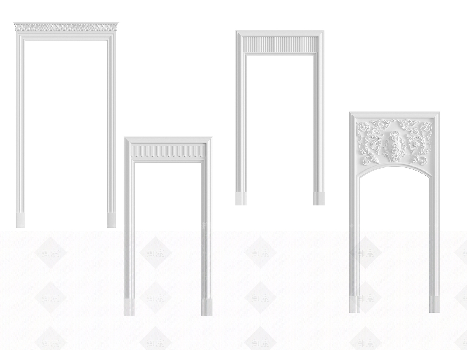 法式雕花门套3D模型下载【ID:1149280548】