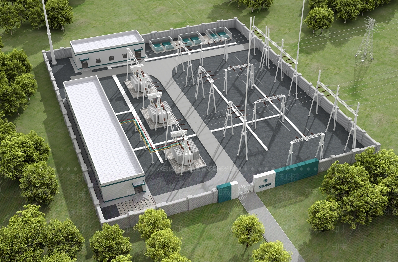 现代工业厂房3D模型下载【ID:1149290144】