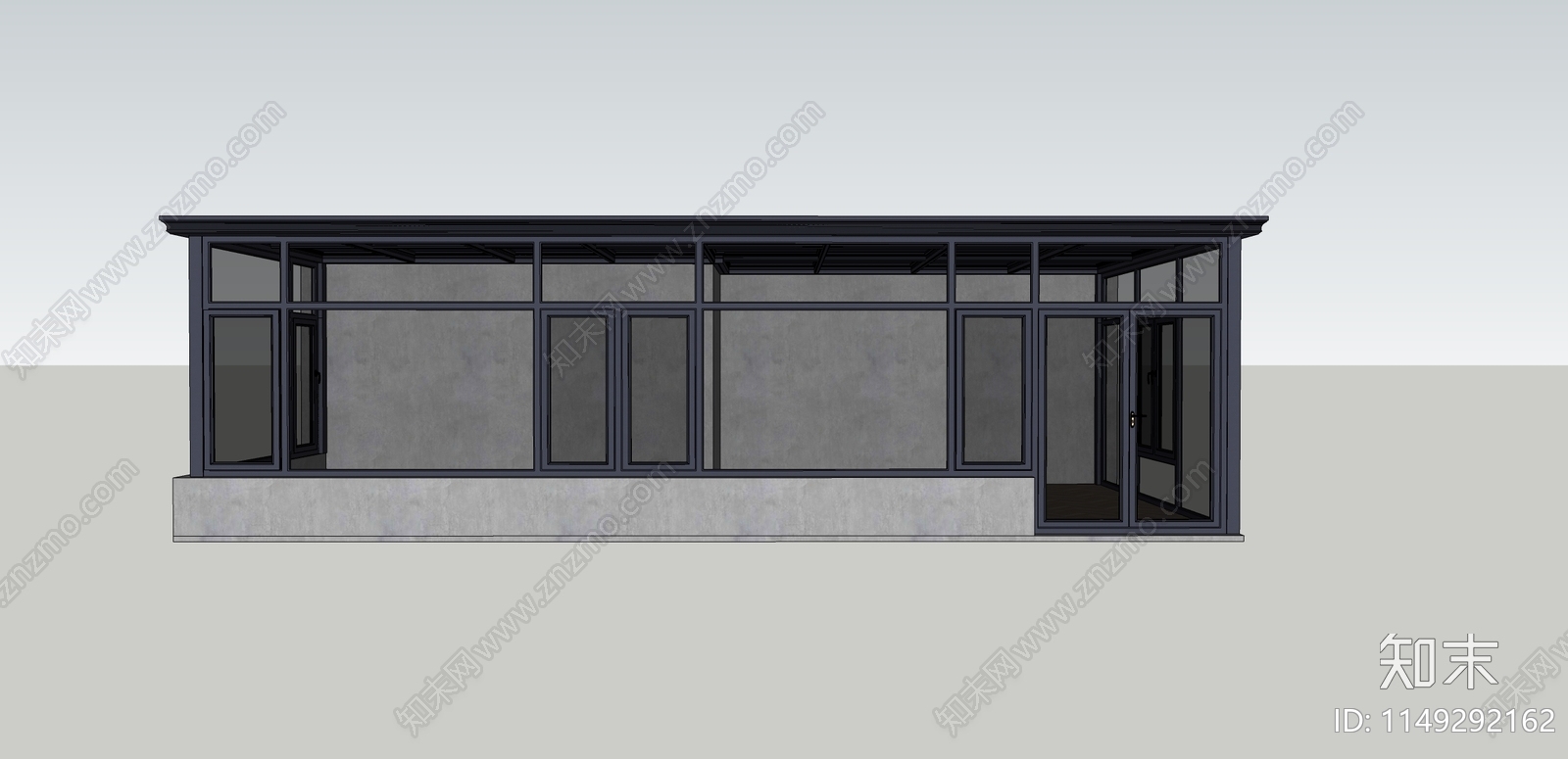 现代阳光房SU模型下载【ID:1149292162】