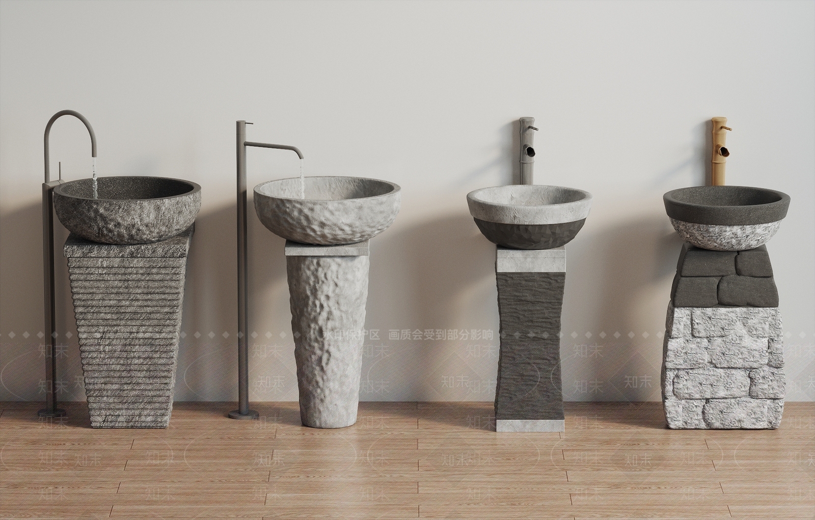 水泥台盆3D模型下载【ID:1149292883】